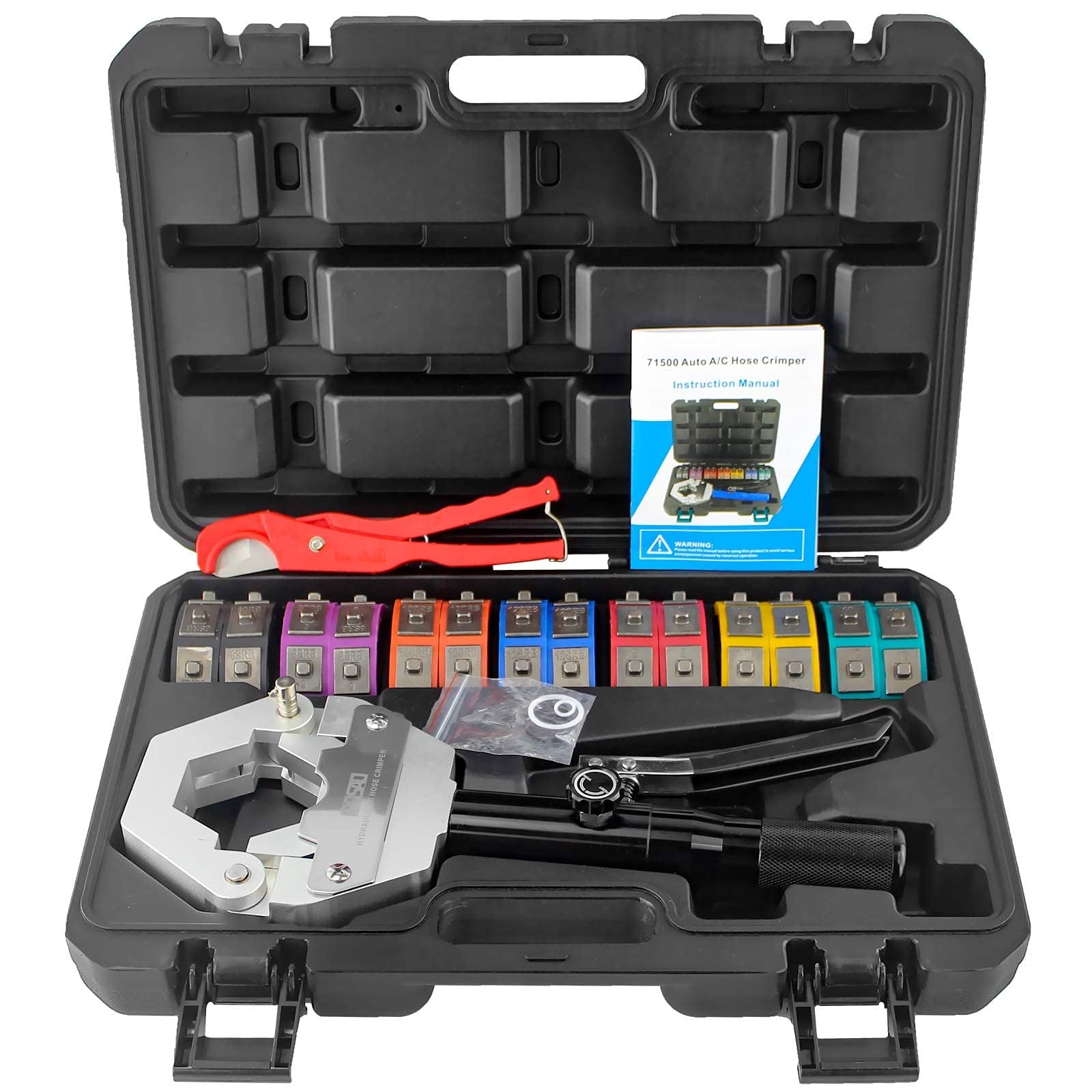 IBOSAD Hydraulic Hose Crimper Kit - Manual A/C Hose Crimper Tool for Air Conditioning Repair, Hydra-Krimp 71500 Handheld Hydraulic Crimping Machine | Perfect for HVAC Technicians, Automotive AC Repairs & Refrigeration Maintenance