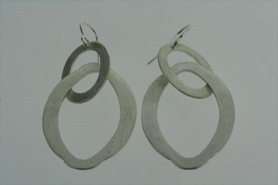 Matte Link 2 Drop Earrings - Minimalist Dainty Gold Jewelry for Women - Perfect for Everyday Wear, Office & Date Night