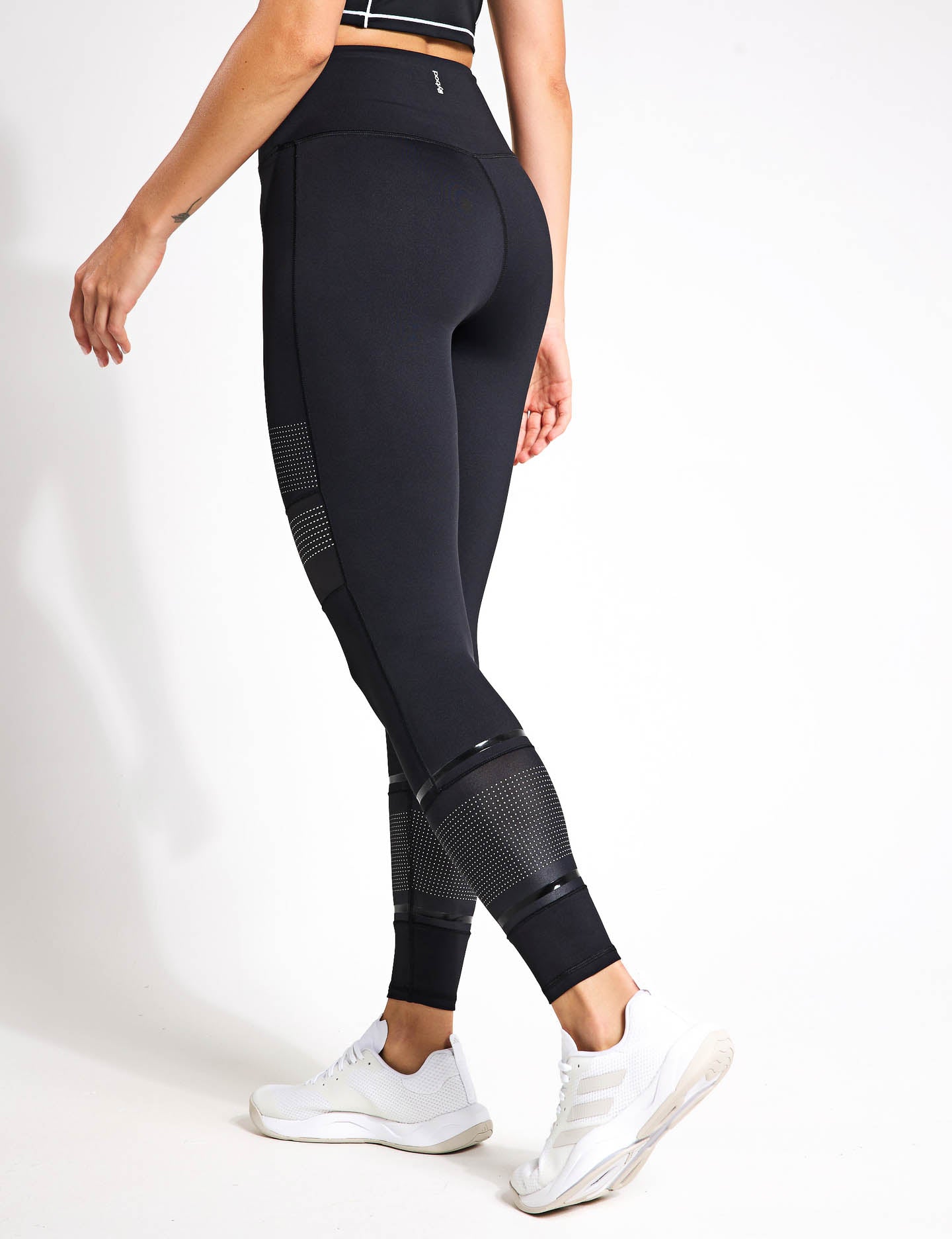 High Waist Arena Leggings for Women - Black - Yoga, Running, Gym & Workout - Comfortable & Stretchy Activewear