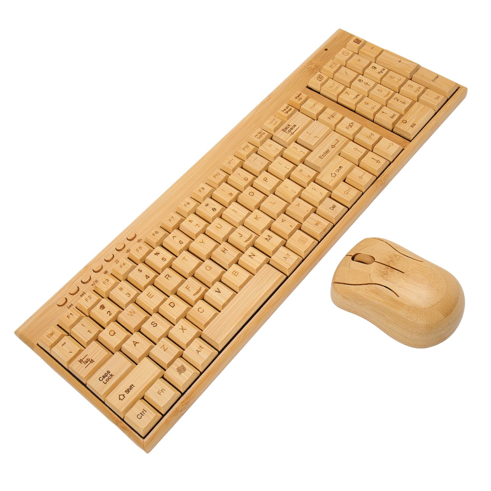 Shanrya Wireless Keyboard and Mouse Combo - Ergonomic, Eco-Friendly Computer Accessories for Office, Home & Gaming - Compatible with PC, Laptop, Mac