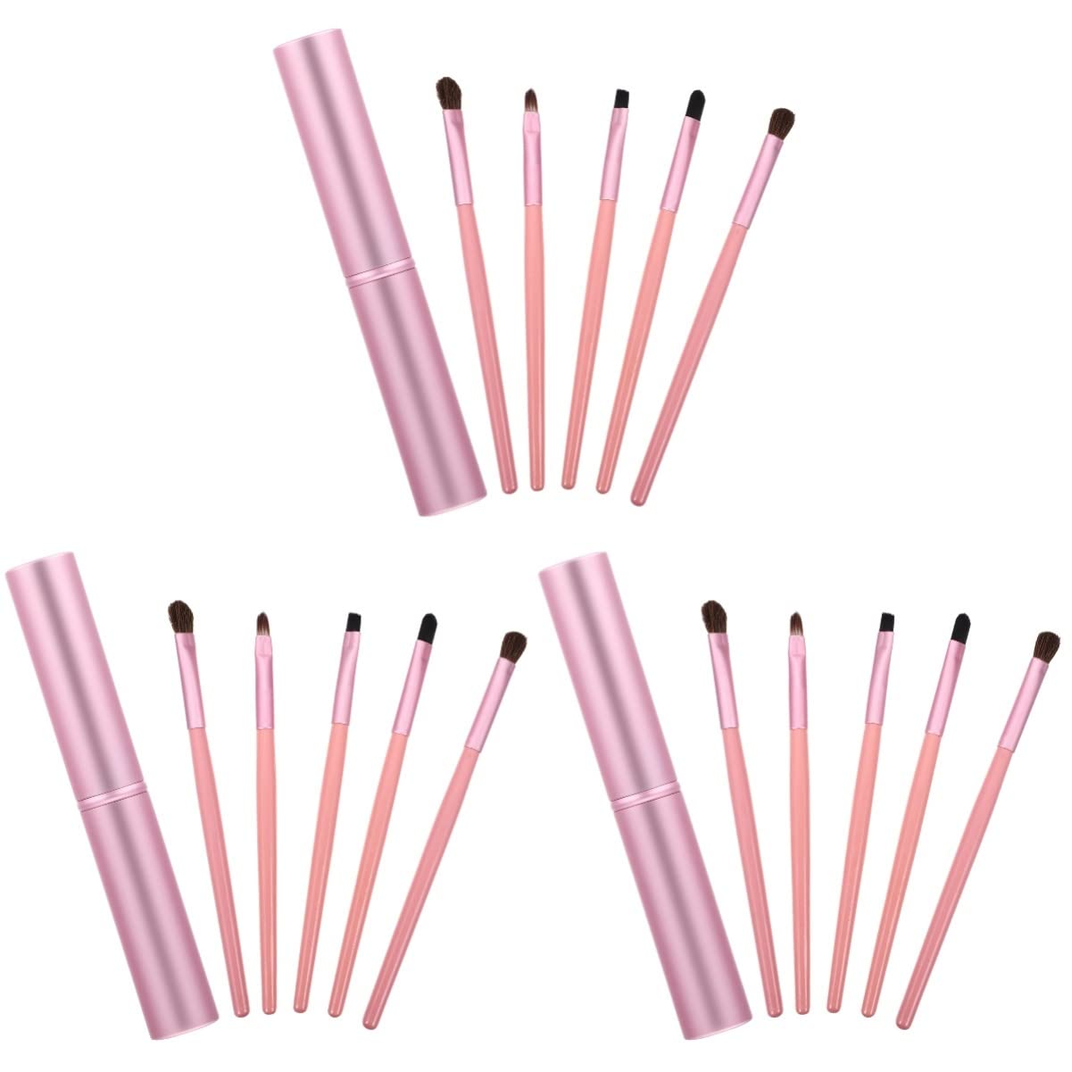 FRCOLOR 15-Piece Professional Eyeshadow Brush Set with Wooden Handle - Premium Eyeliner, Blending & Makeup Brushes for Perfect Eye Looks | Portable Cosmetic Brush Kit for Travel & Daily Makeup Application