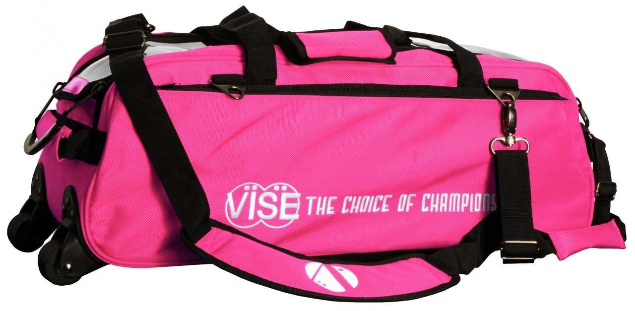 Premium 3-Ball Bowling Tote Bag with Wheels - Durable Rolling Bowling Ball Carrier for League Play & Practice - Perfect for Travel & Tournaments