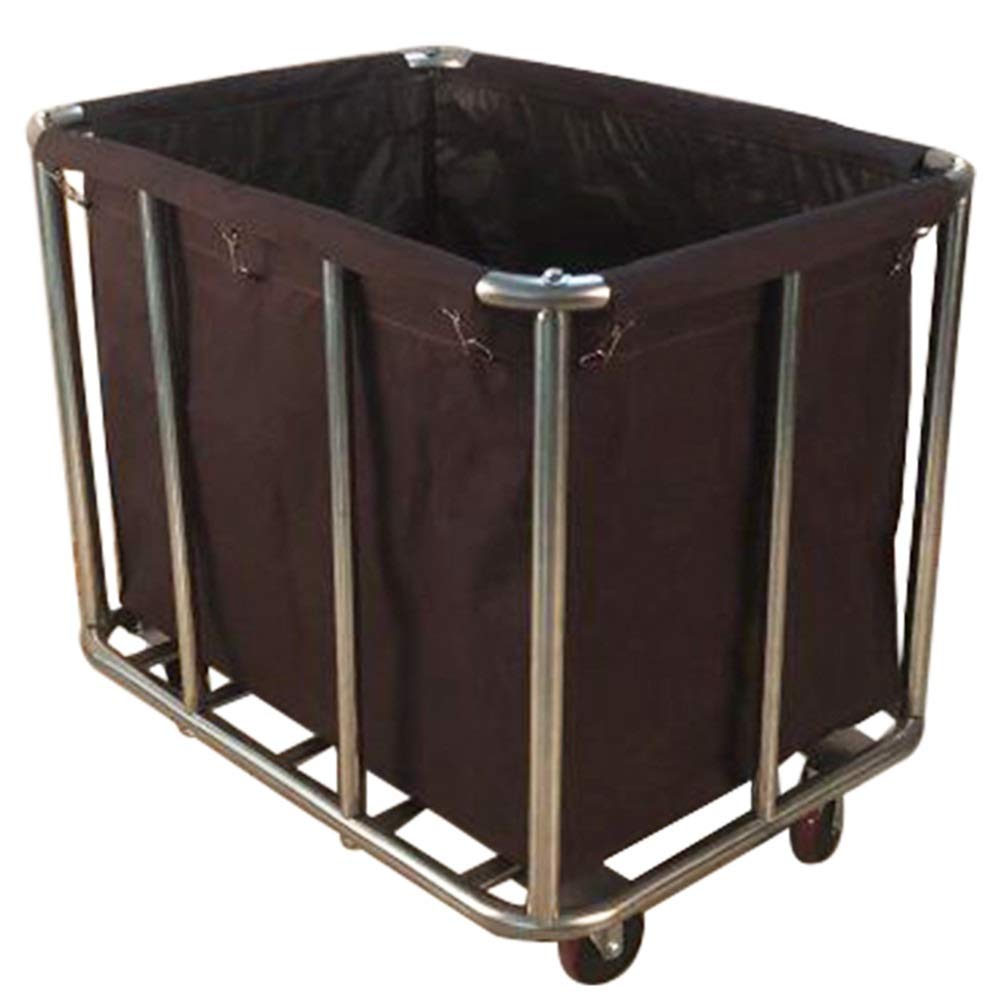Heavy Duty Rolling Laundry Sorter Cart with Wheels & Removable Bags - Brown Laundry Hamper for Home or Commercial Use | Perfect for Laundry Room Organization & Multi-Load Sorting