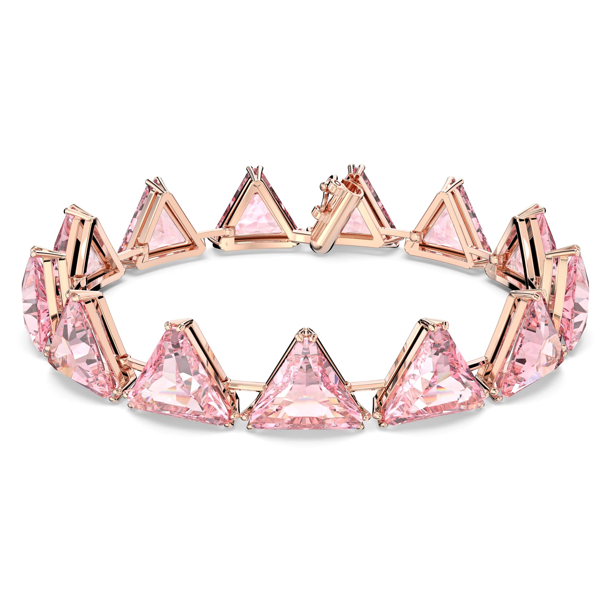 Swarovski Ortyx Triangle Cut Crystal Bracelet for Women - Rose Gold & Rhodium Plated Fashion Jewelry | Perfect for Weddings, Parties & Special Occasions