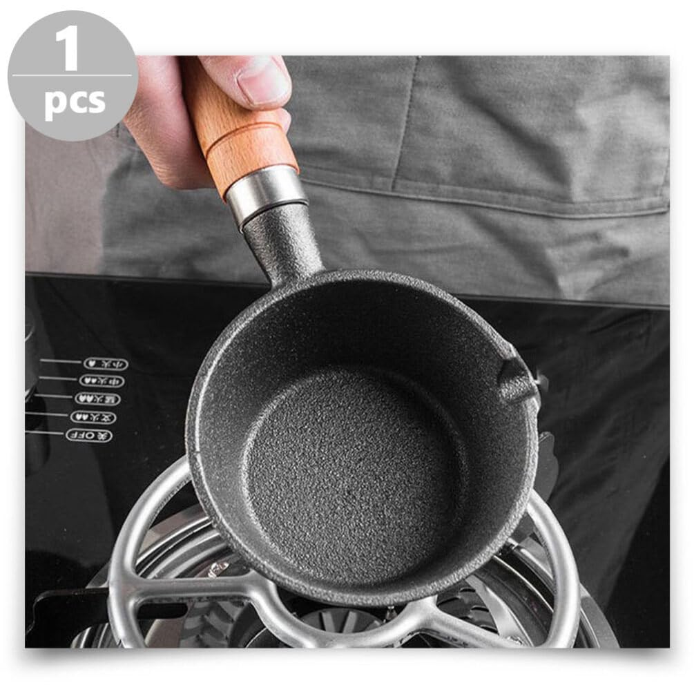 ABOOFAN Mini Hot Oil Pan - Small Butter Sauce Pan, Pancake Griddle & Milk Pan for Induction Cookers | Perfect for Melting Butter, Making Turkish Coffee & Cooking on Cast Iron Stoves | Ideal for Home Kitchen, Camping & Outdoor Cooking