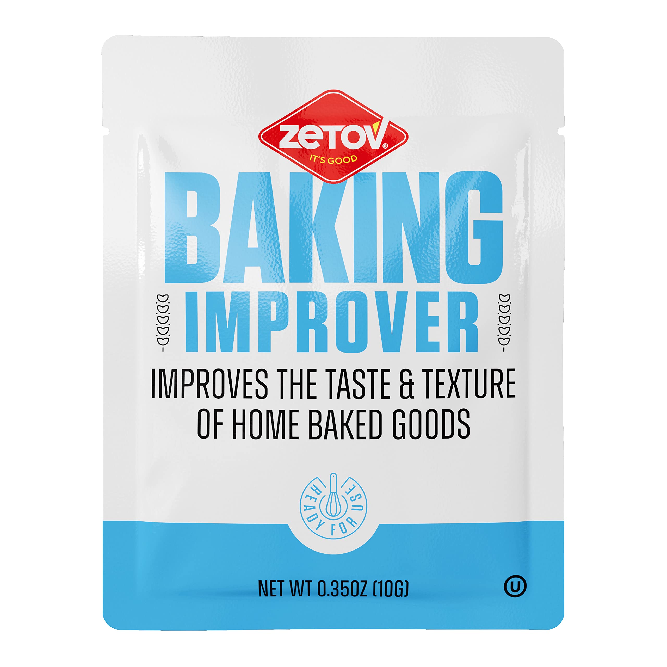 Zetov Bread Dough Conditioner & Improver - 0.35oz Dough Enhancer for Baking | Improves Taste & Texture of Homemade Bread, Cakes & Pastries | Kosher Certified | Perfect for Home Bakers & Artisan Bread Making