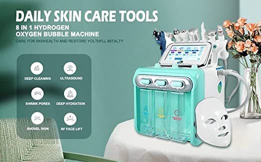 Vinban 7-in-1 Hydrafacial Machine with Double Motor | Professional Hydrodermabrasion & Microdermabrasion Device | Deep Cleansing Hydro Facial Equipment for Salon, Spa & Skin Clinic | Perfect for Acne Treatment, Blackhead Removal & Skin Rejuvenation