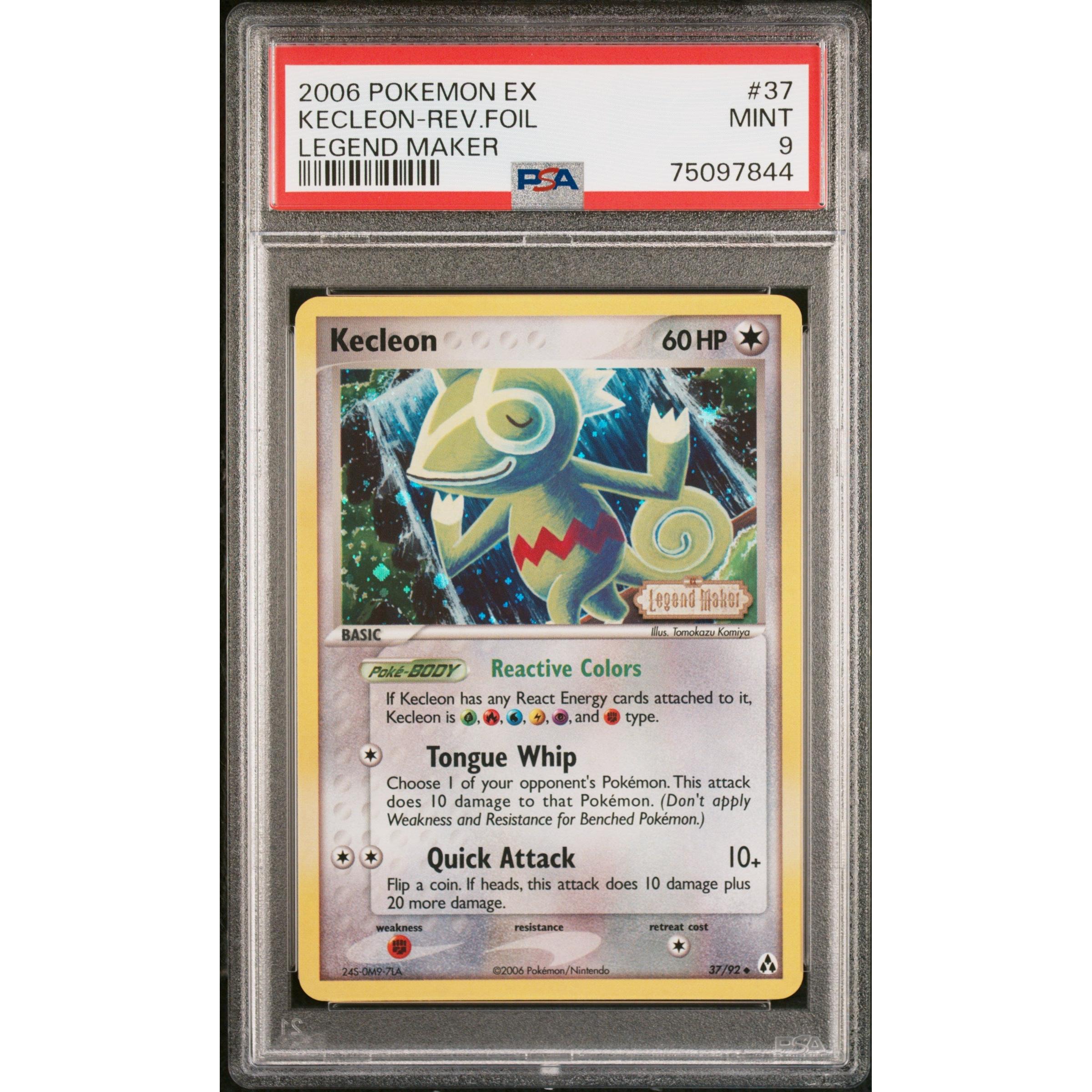 2006 Pokemon Legend Maker Kecleon Reverse Foil 37/92 PSA 9 Graded Trading Card - Rare Collectible for Pokemon TCG Players & Investors