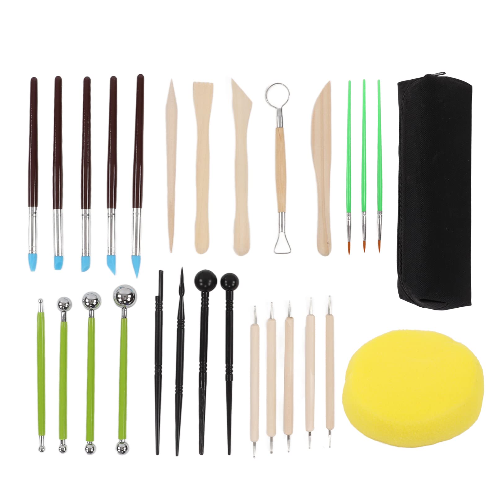 28Pcs Ceramic Clay Sculpting Tools Set - Professional Pottery Carving & Modeling Kit for DIY Crafts, Ceramics, and Sculpting - Perfect for Artists, Hobbyists, and Classroom Use