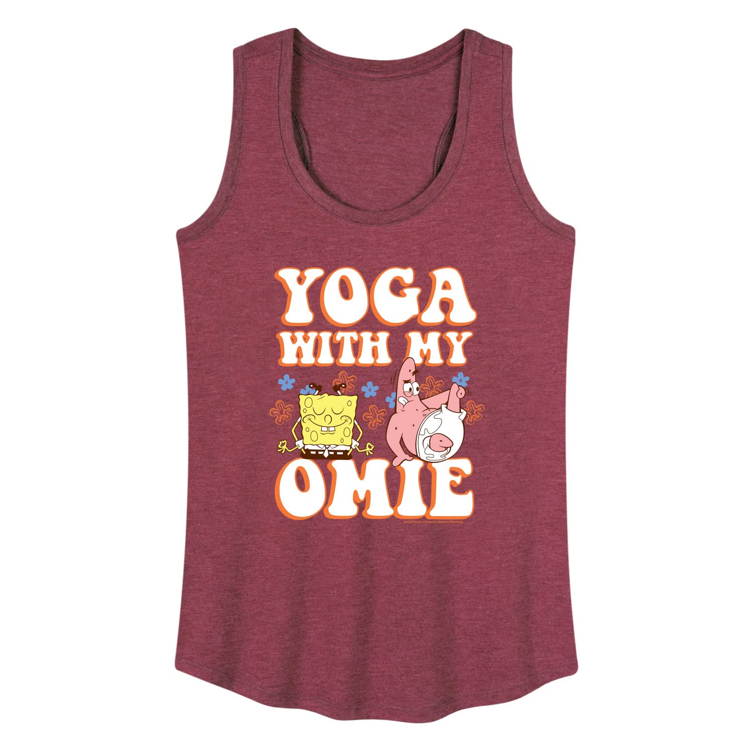 Spongebob Squarepants Yoga Racerback Tank Top for Women - HYBRID APPAREL - Perfect for Yoga, Gym & Casual Wear
