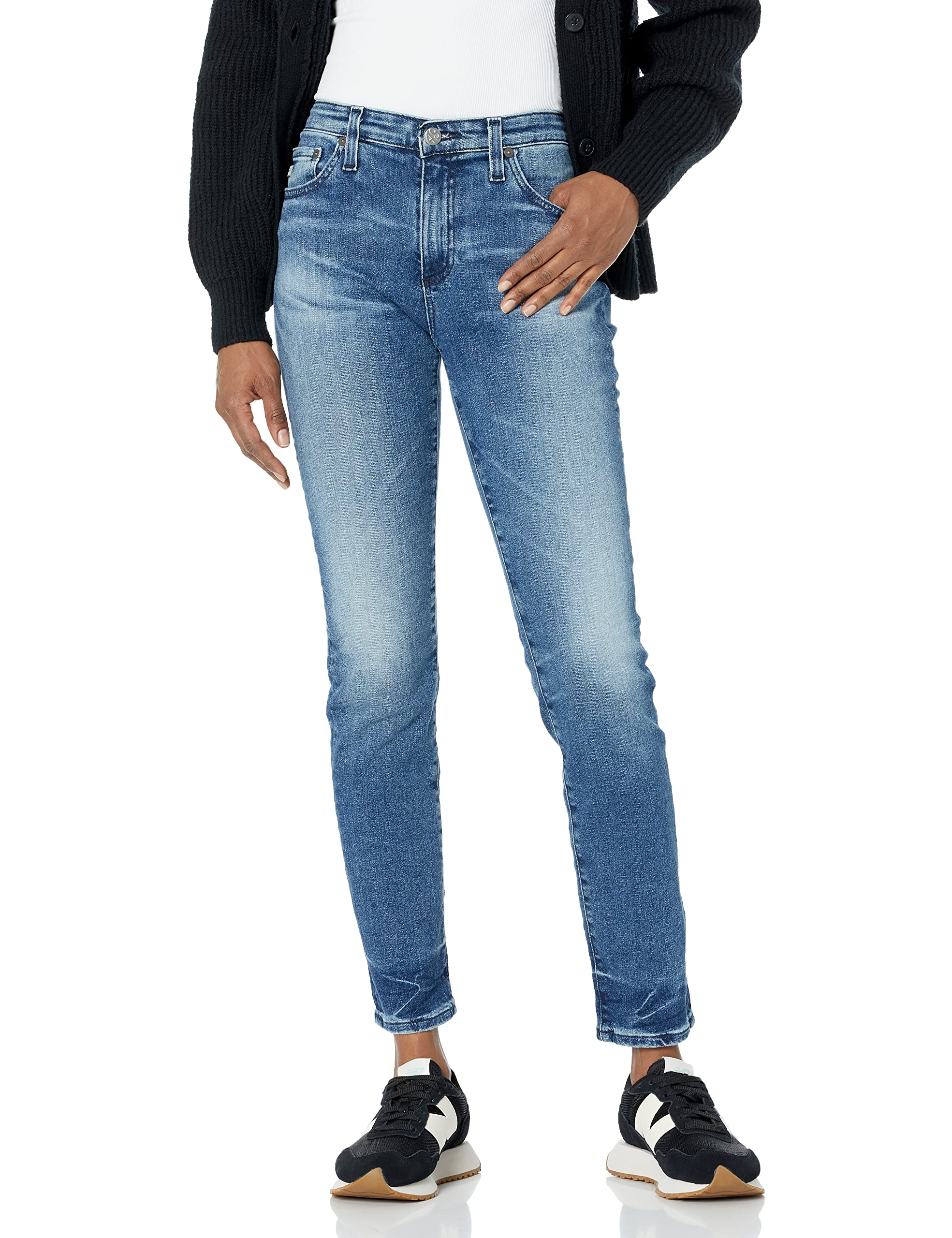 AG Adriano Goldschmied Women's The Prima Ankle Jeans - High Waist Slim Fit Stretch Denim Pants for Casual & Work Wear