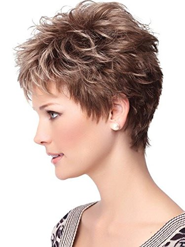 Gabor Wigs Short Textured Boy Cut Zest Wig Color G15+ Buttered Toast Mist - Average Cap, Capless, Wide Stretch, Thinner Lace Bundle with MaxWigs Hairloss Booklet | Perfect for Everyday Wear, Cosplay & Hair Loss Solutions