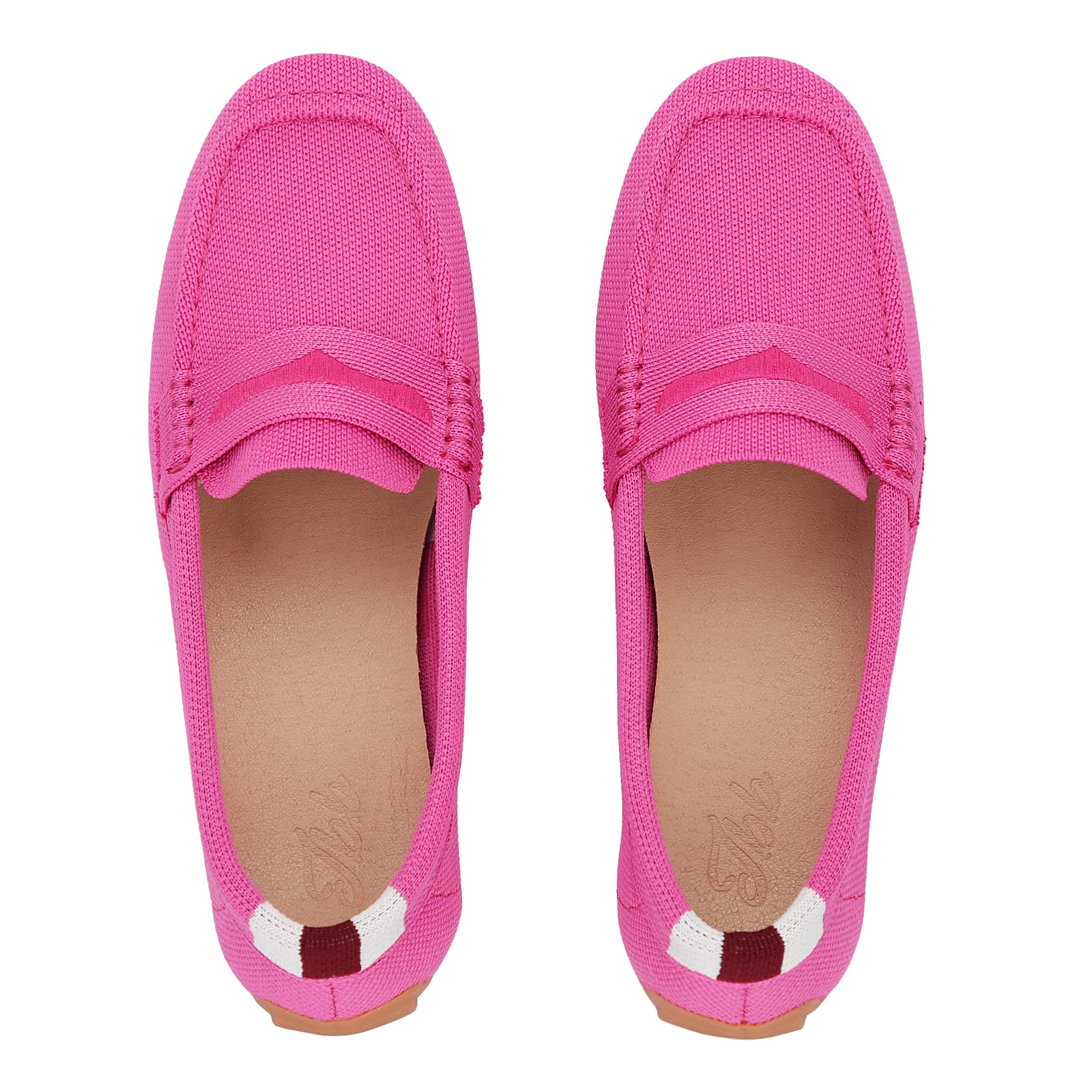 JBB Women's Knit Driving Loafers - Comfortable Slip-On Penny Moccasins for Walking & Boat Shoes | Casual Everyday Wear, Office & Travel Slip-Ons
