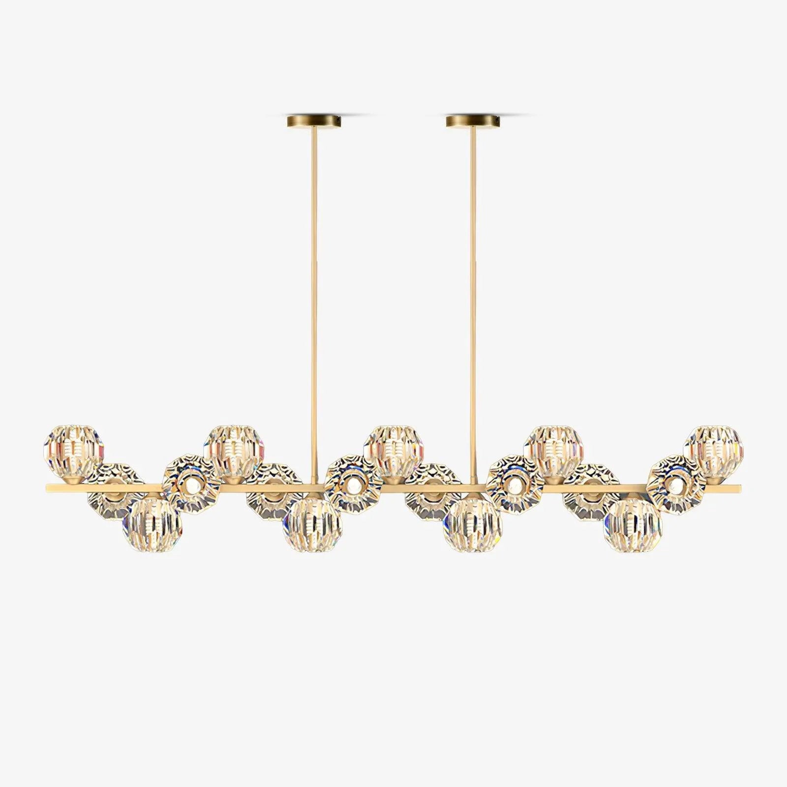 Elegant Crystal Glass Ball Chandelier - Modern Ceiling Light Fixture for Dining Room, Living Room & Bedroom Decor | Perfect for Home, Wedding, and Event Lighting