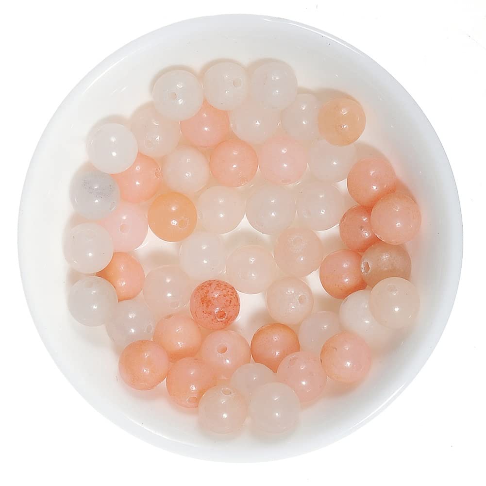 Natural Pink Aventurine Beads 6mm Round Stone Beads for Jewelry Making - 60pcs/Strand - DIY Bracelet, Necklace & Craft Supplies - Healing Crystal for Positive Energy & Stress Relief