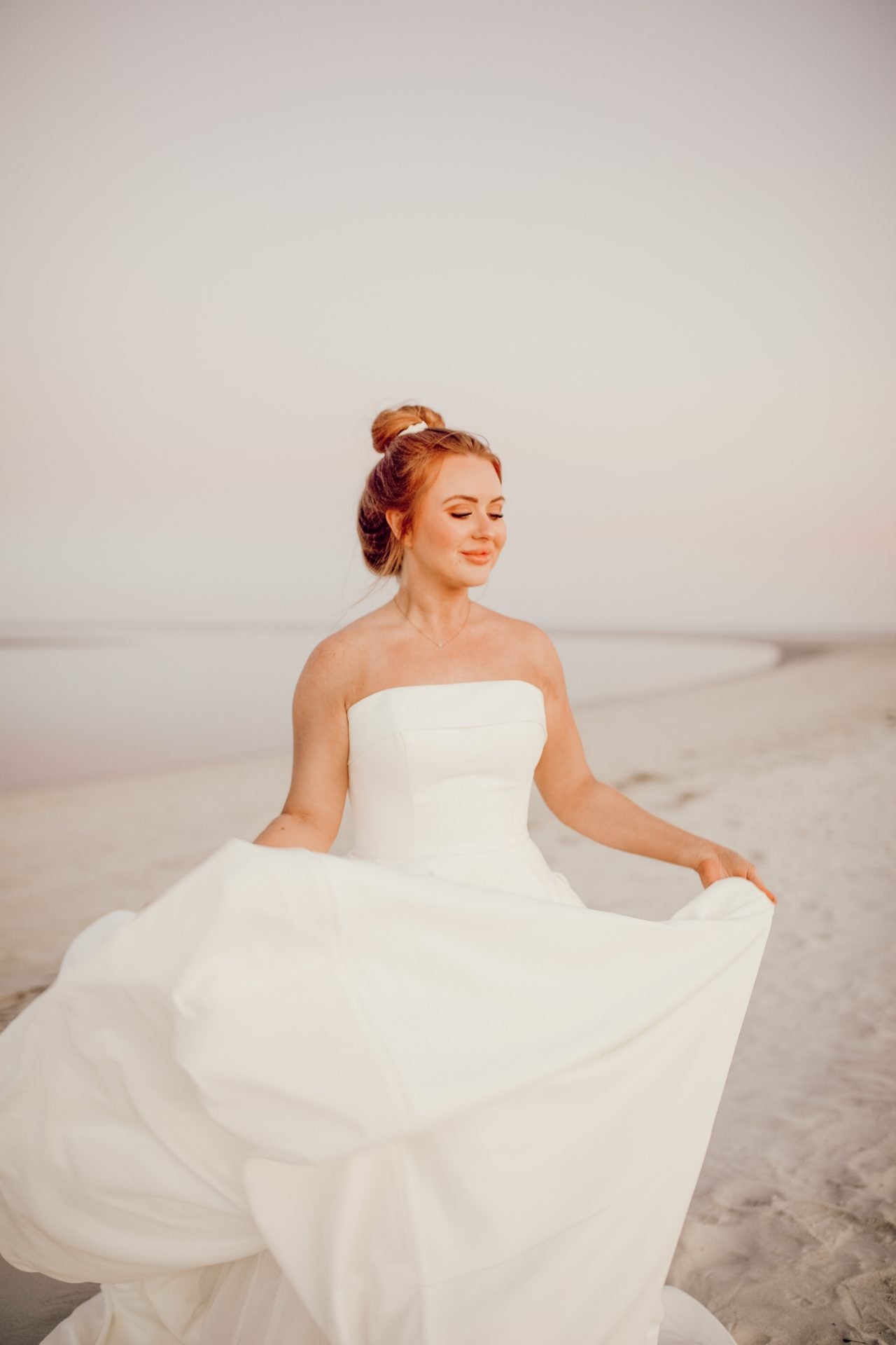 Bristol Dove Satin Wedding Dress by Stella York – Elegant A-Line Gown for Brides, Perfect for Church & Outdoor Ceremonies