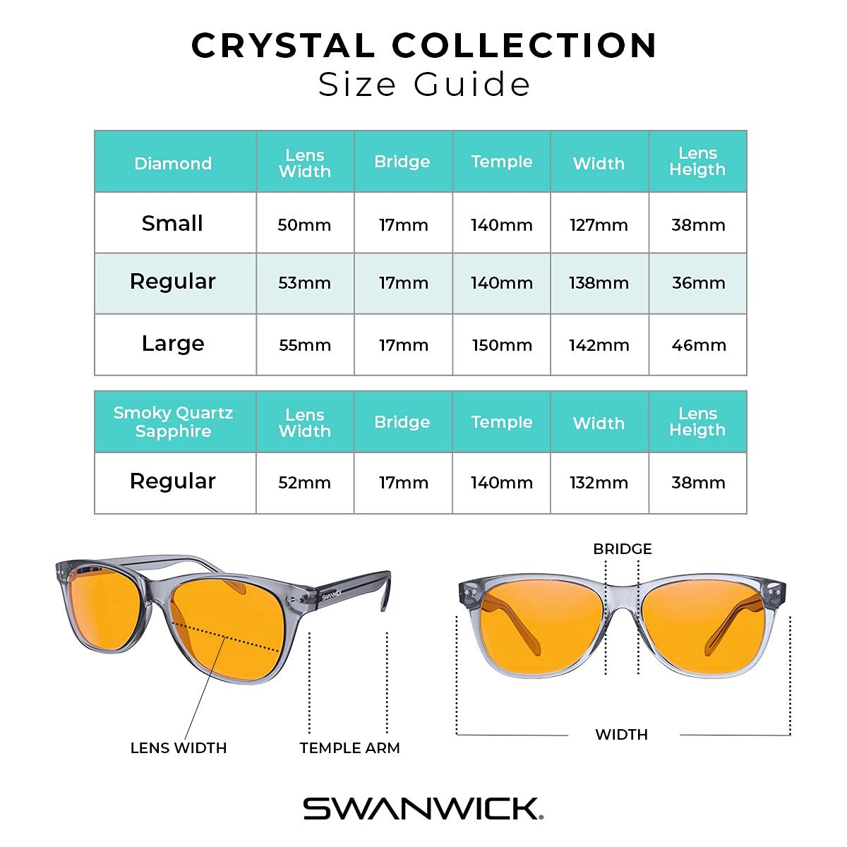 Premium Swanwick Crystal Night Swannies - 99% Blue Light Blocking Glasses for Screen Use, Anti Glare, Anti-Fatigue & Eye Strain Relief - Perfect for Gaming, Computer Work & Nighttime Screen Viewing