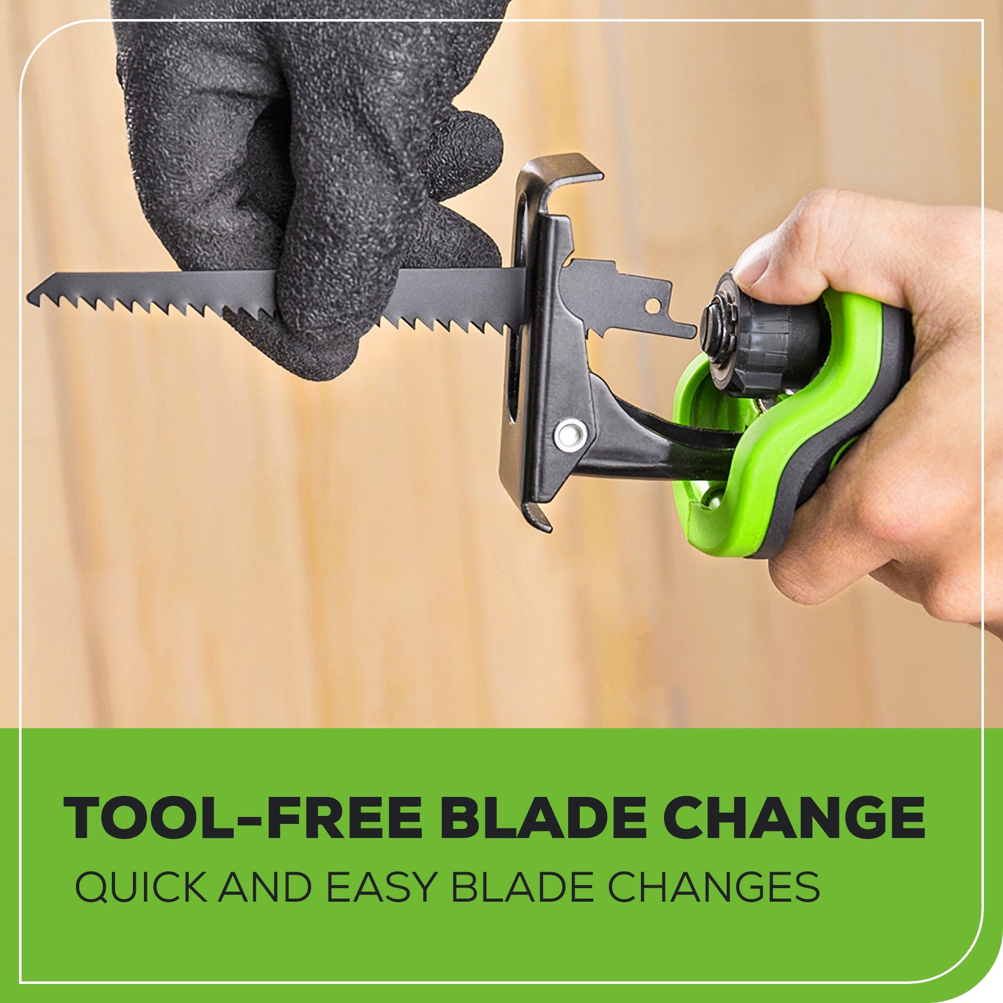 24V Cordless Reciprocating Saw - 6-Inch Cutting Tool (Tool Only) - Perfect for DIY Projects, Woodworking, and Demolition Tasks