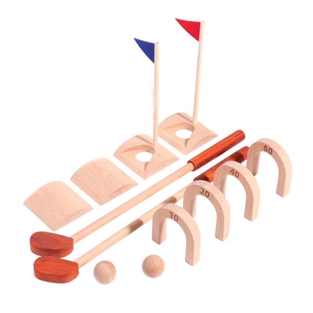 Toyvian Mini Desktop Golf Ball Pen Set - Wooden Golf Sports Toy & Early Educational Gift for Boys & Girls | Perfect for Golf Training, Office Decor, and Outdoor Exercise Activities