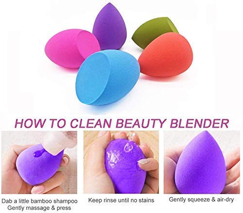 Fennec Mart 10-Piece Professional Makeup Sponge Set - Multi-Colored Beauty Blenders for Flawless Liquid Foundation Application - Perfect for Daily Makeup, Contouring & Blending