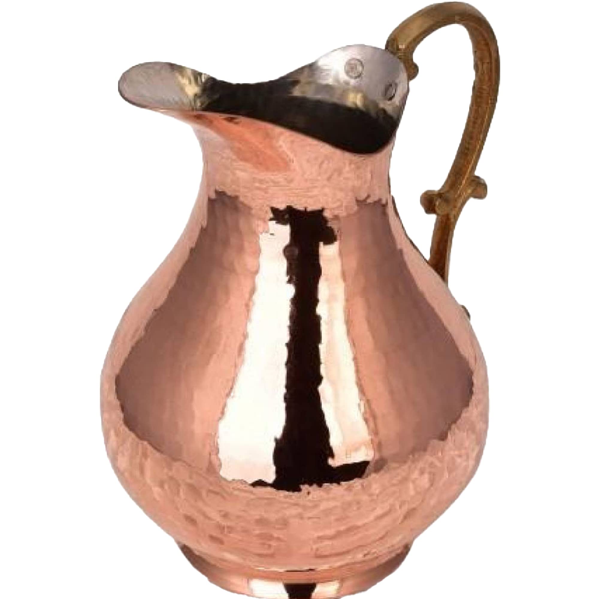 Handmade Pure Copper Water Pitcher - Traditional Metal Jug for Drinking Water | Authentic Copper Drinking Vessels for Home, Kitchen & Ayurvedic Wellness