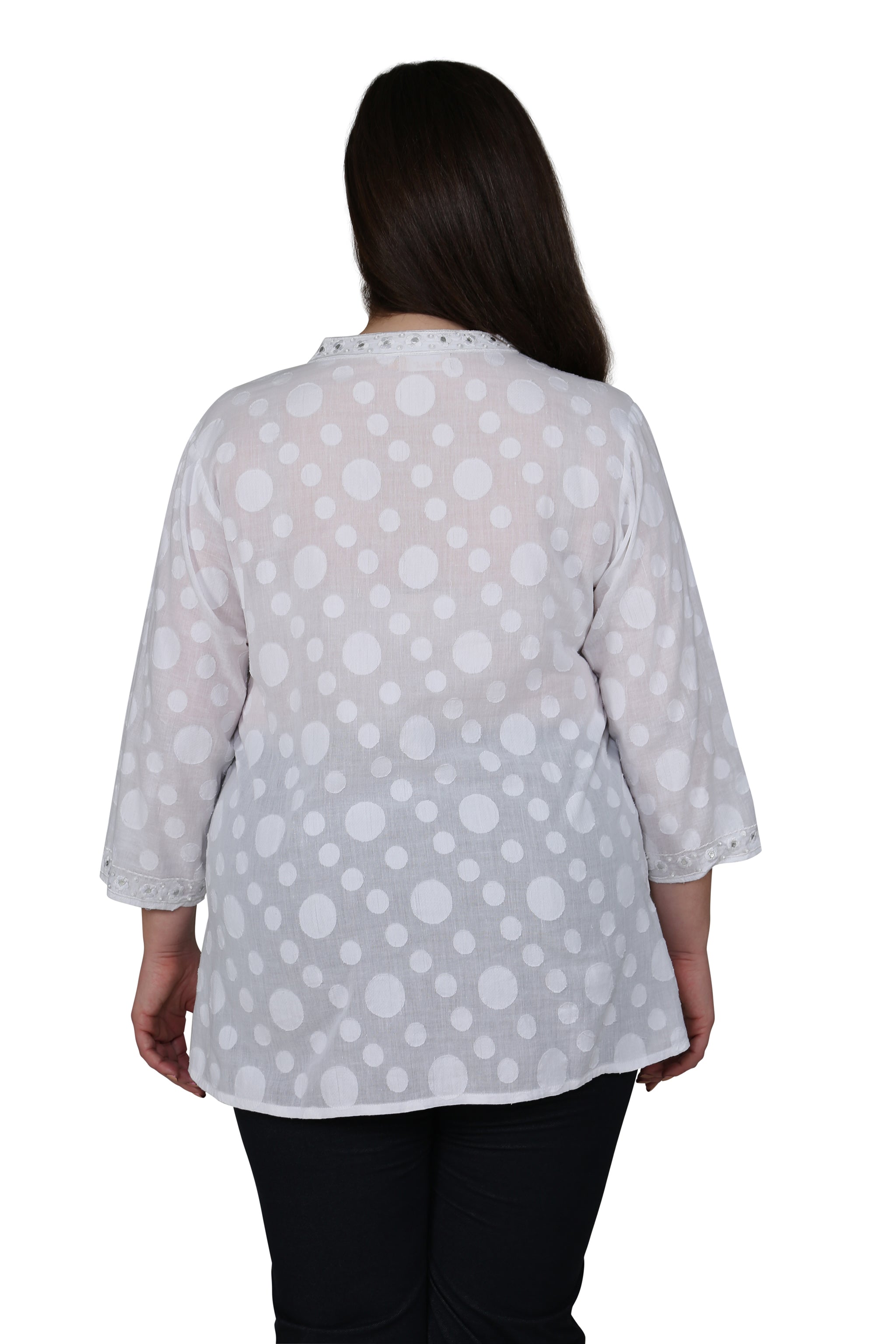Plus Size Floral Embroidered Tunic Top for Women - Stylish Boho Blouse for Casual Wear & Summer Outfits