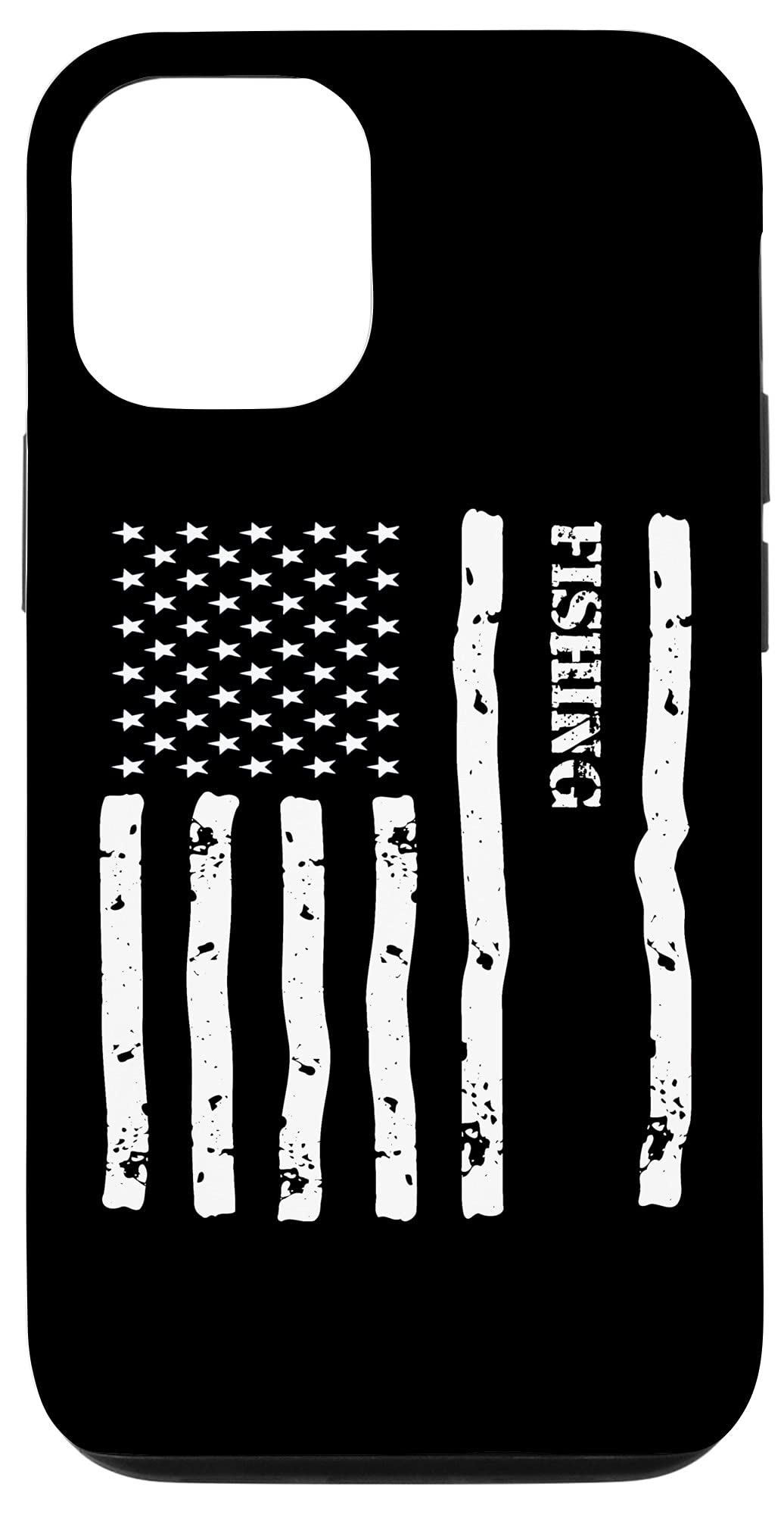 iPhone 12/12 Pro Case with USA Flag Design - Durable Protective Cover for Fishing & Outdoor Activities | Perfect for Fishing Enthusiasts & Patriotic Americans