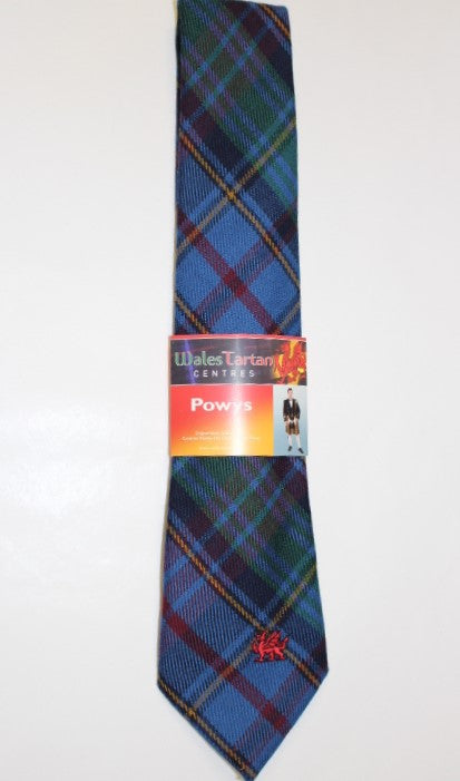 Powys Welsh Tartan Tie - Classic Plaid Necktie for Men | Perfect for Weddings, Office & Formal Events