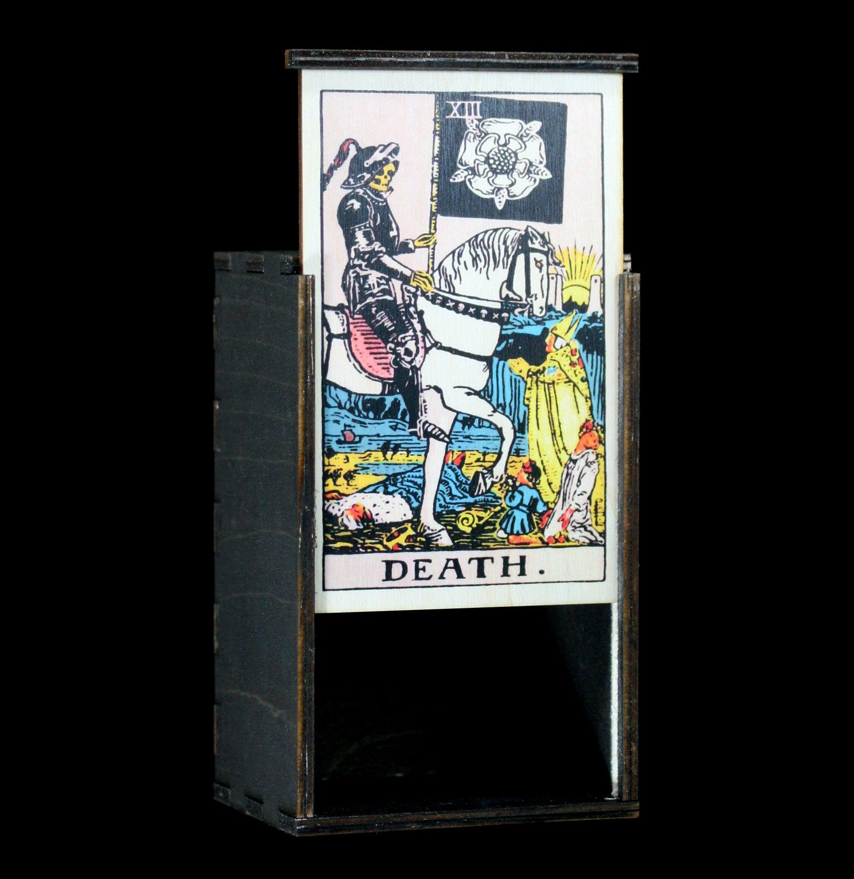 Death Tarot Card Stash Box - Secret Storage for Jewelry, Cash & Valuables - Perfect for Spiritual Protection & Home Decor