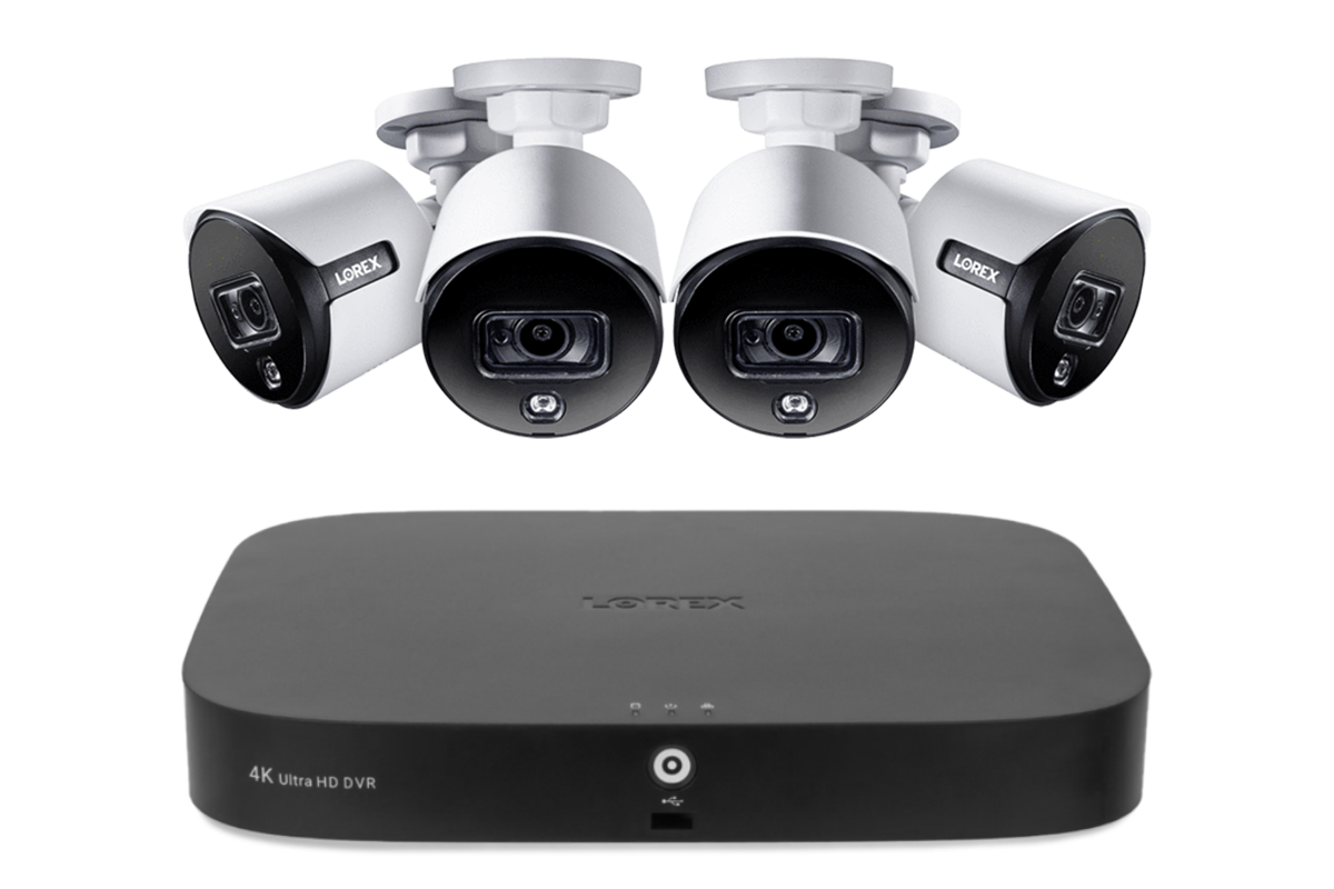 4K 8 Channel 2TB Wired NVR Security System with Smart Deterrence & Motion Detection Cameras - Home & Business Surveillance Solution for 24/7 Property Protection
