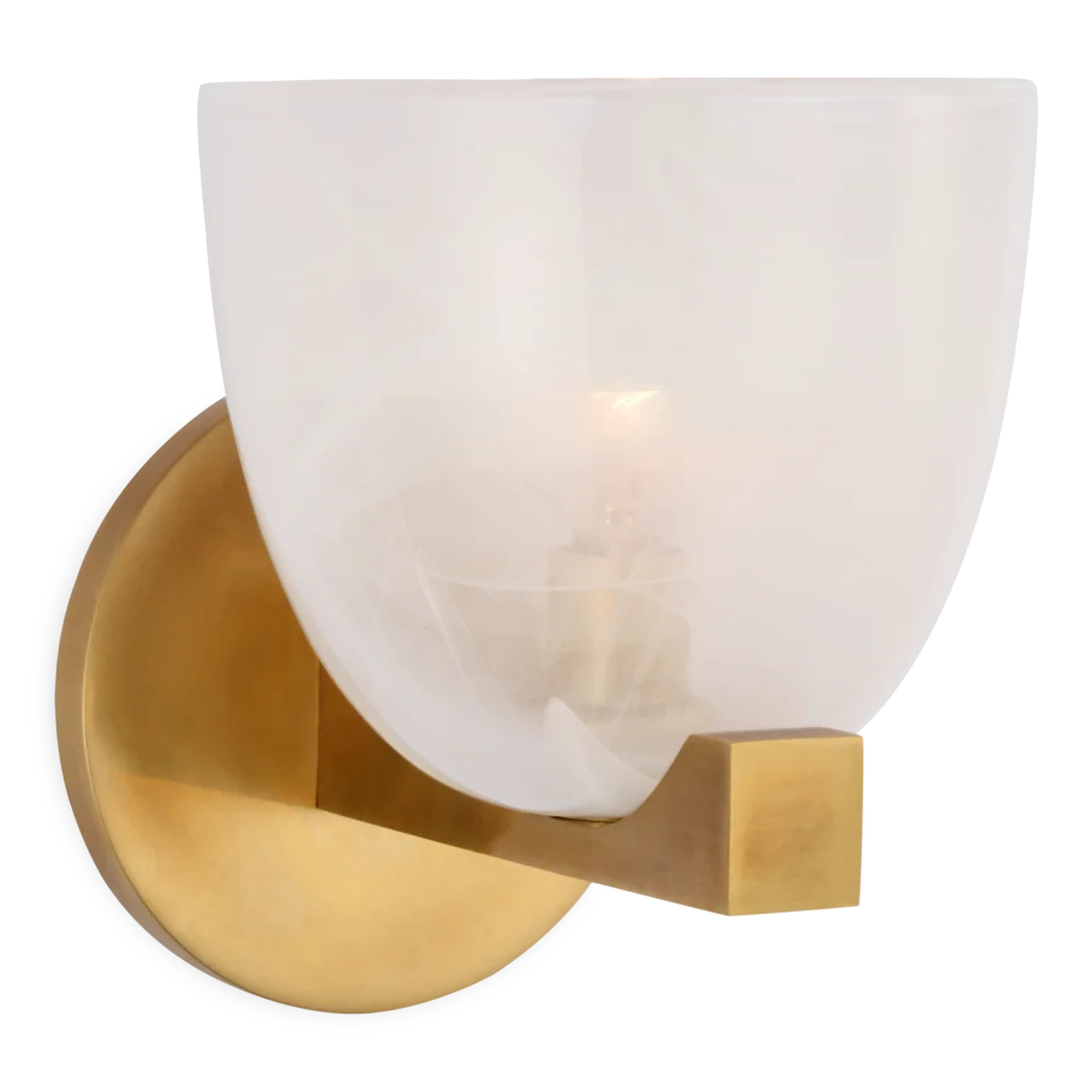 Carola Single Sconce Wall Light - Modern Minimalist Brass Wall Sconce for Bedroom, Living Room, Hallway & Entryway Lighting