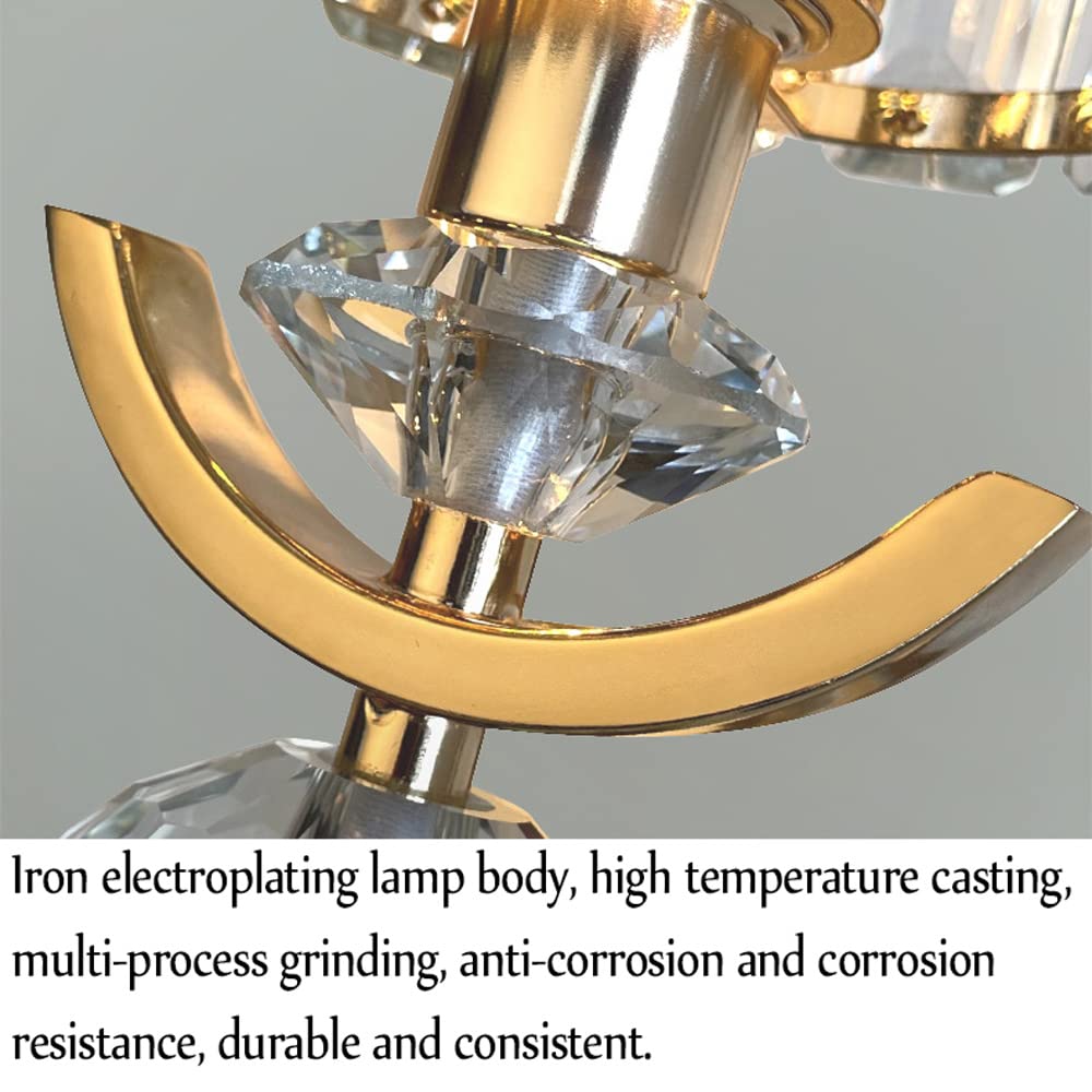 Modern Crystal Wall Sconce Lights - Elegant E14 Wall Lighting Fixtures for Living Room, Bedroom & Corridor | Decorative Home Lighting for Bedside, Hallway & Interior Design