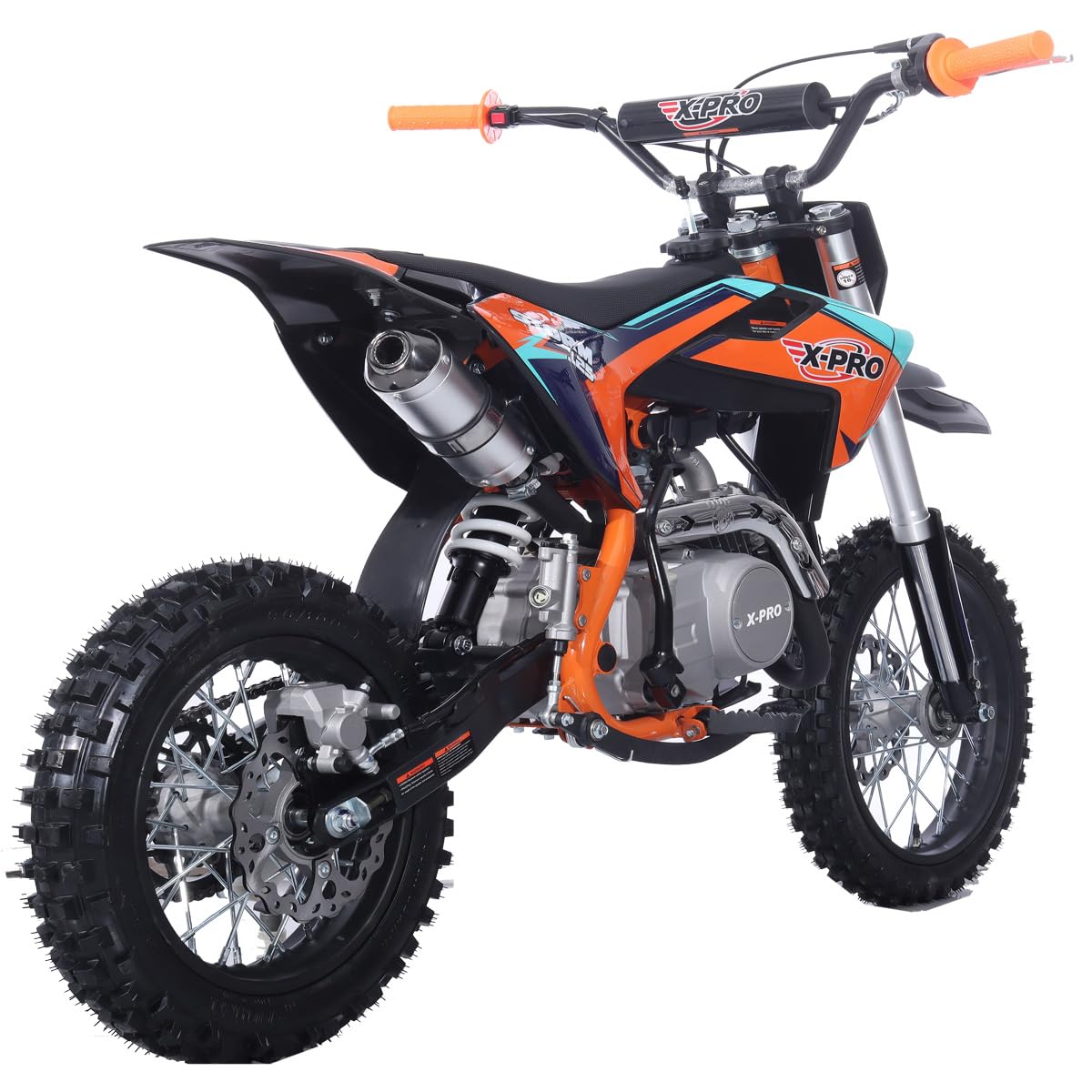 X-PRO 125cc Kids Dirt Bike - 4-Speed Semi-Automatic Pit Bike for Youth with 14