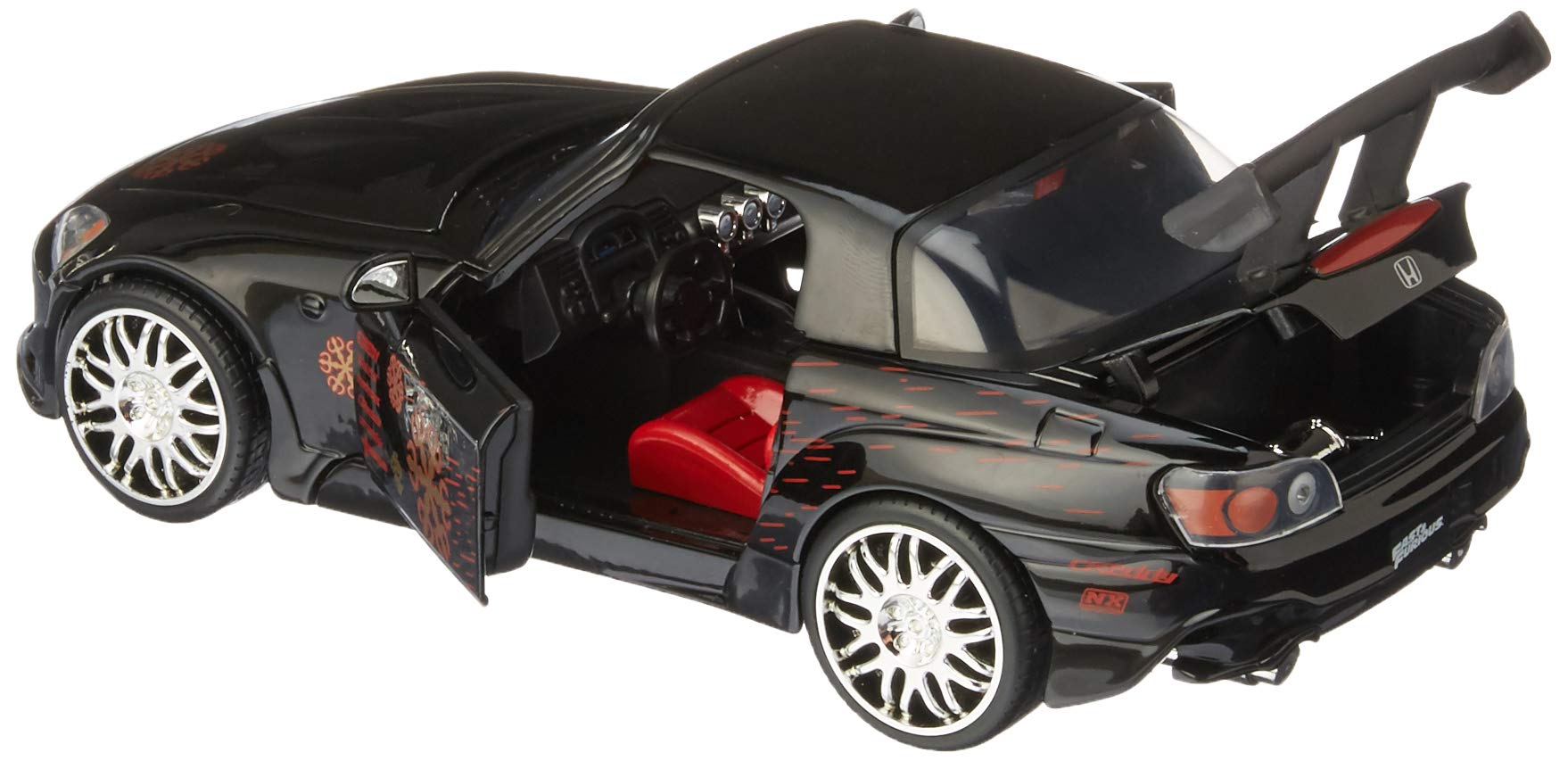 Jada Toys Fast & Furious 1:24 Scale Johnny's Honda S2000 Die-Cast Model Car - Collectible Toy for Kids & Adults - Black - Perfect for Movie Fans, Car Collectors & Gift Giving