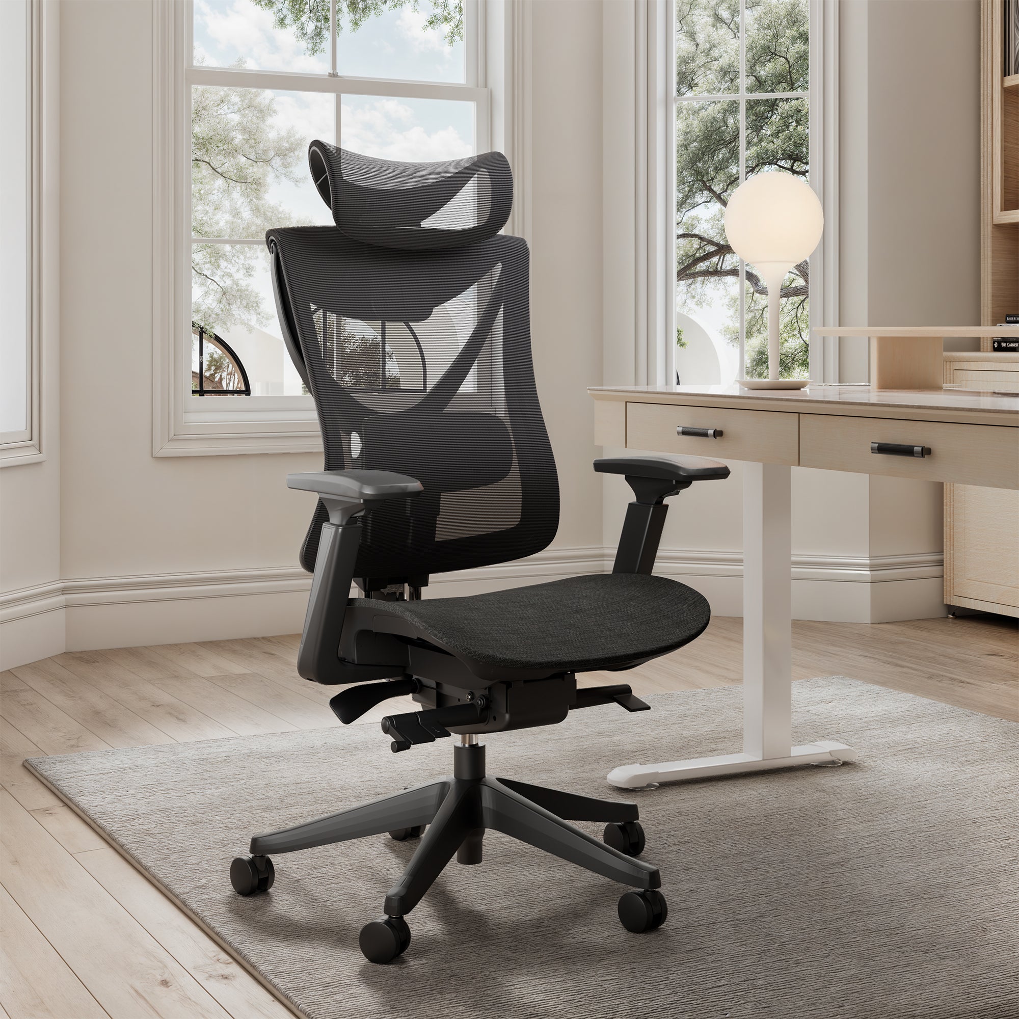 Aion Lite Ergonomic Office Chair - Adjustable Lumbar Support & Breathable Mesh Back for All-Day Comfort - Perfect for Home Office, Gaming & Workspace