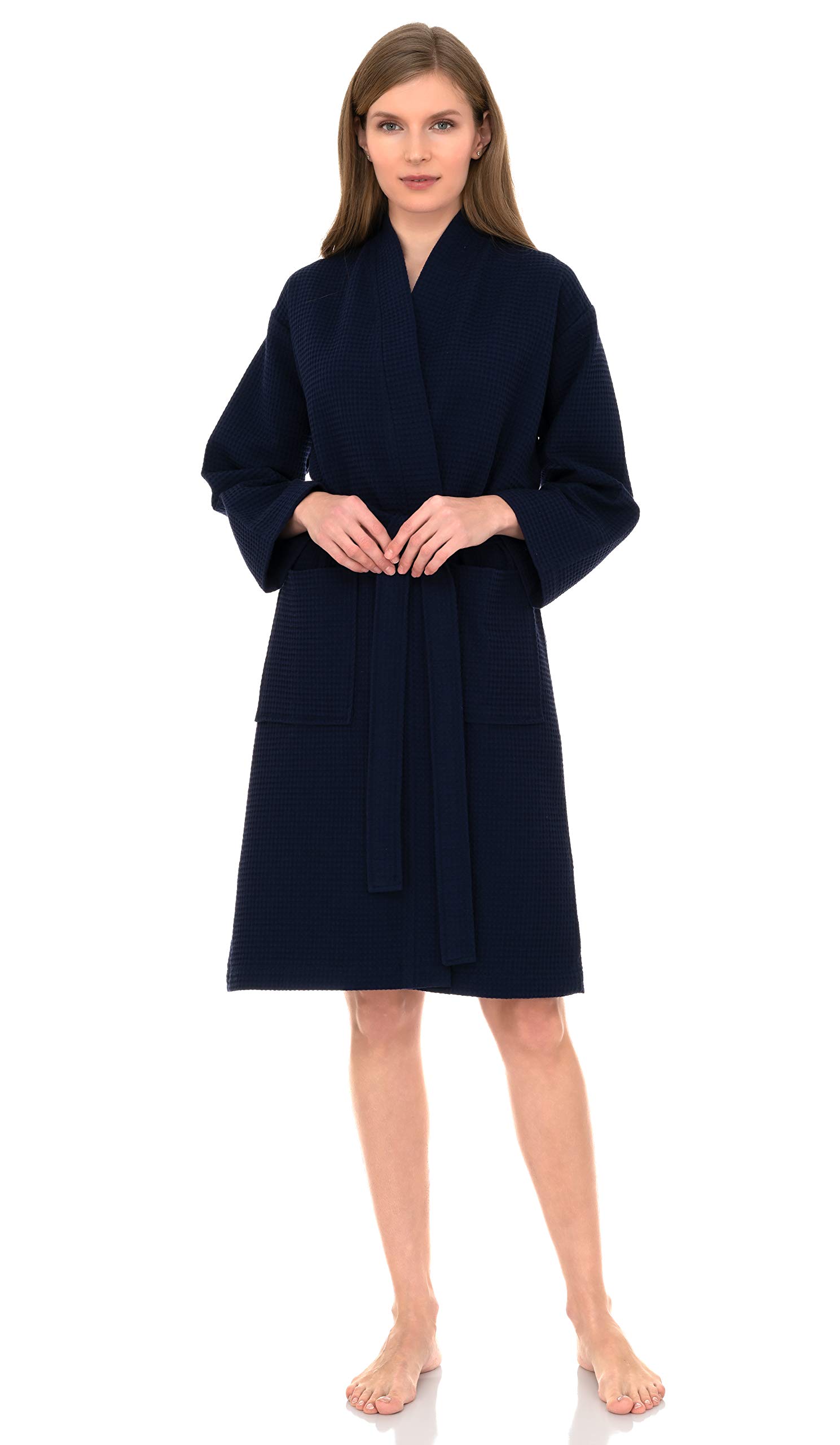 TowelSelections Women's Waffle Kimono Spa Bathrobe - Soft & Cozy Bath Robe for Women | Perfect for Spa, Relaxation & Lounging at Home