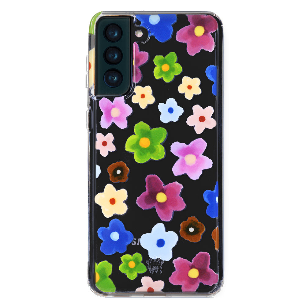Flower Power Samsung Galaxy Phone Case - Protective Cover for Samsung Galaxy S21/S20/S10 - Stylish Floral Design for Women & Girls - Perfect for Everyday Use, Work & Travel