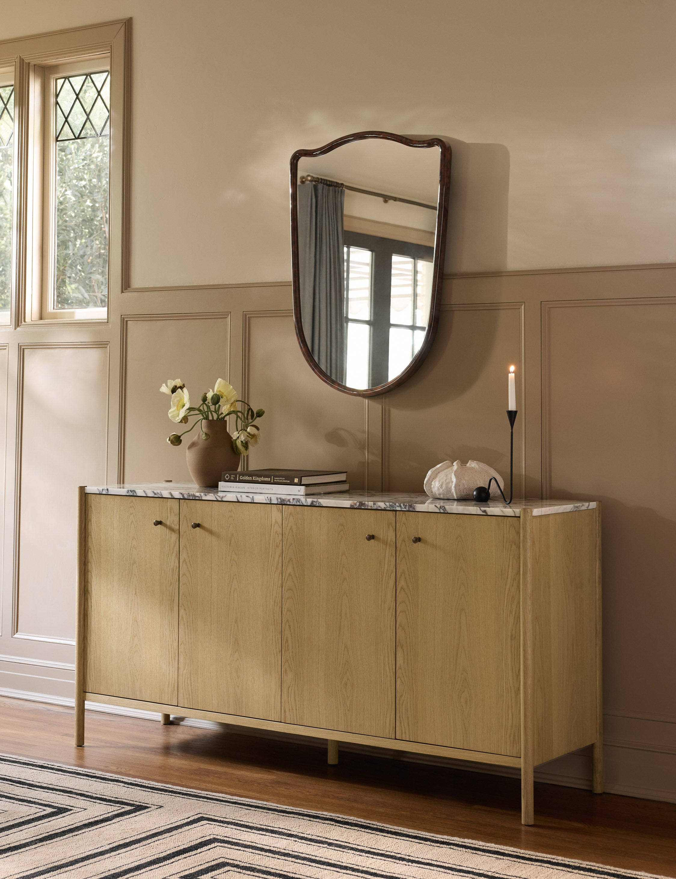 Elda Mirror - Modern Wall Mirror with LED Lights for Home Decor, Vanity, Bathroom & Bedroom | Perfect for Makeup, Selfies & Interior Design