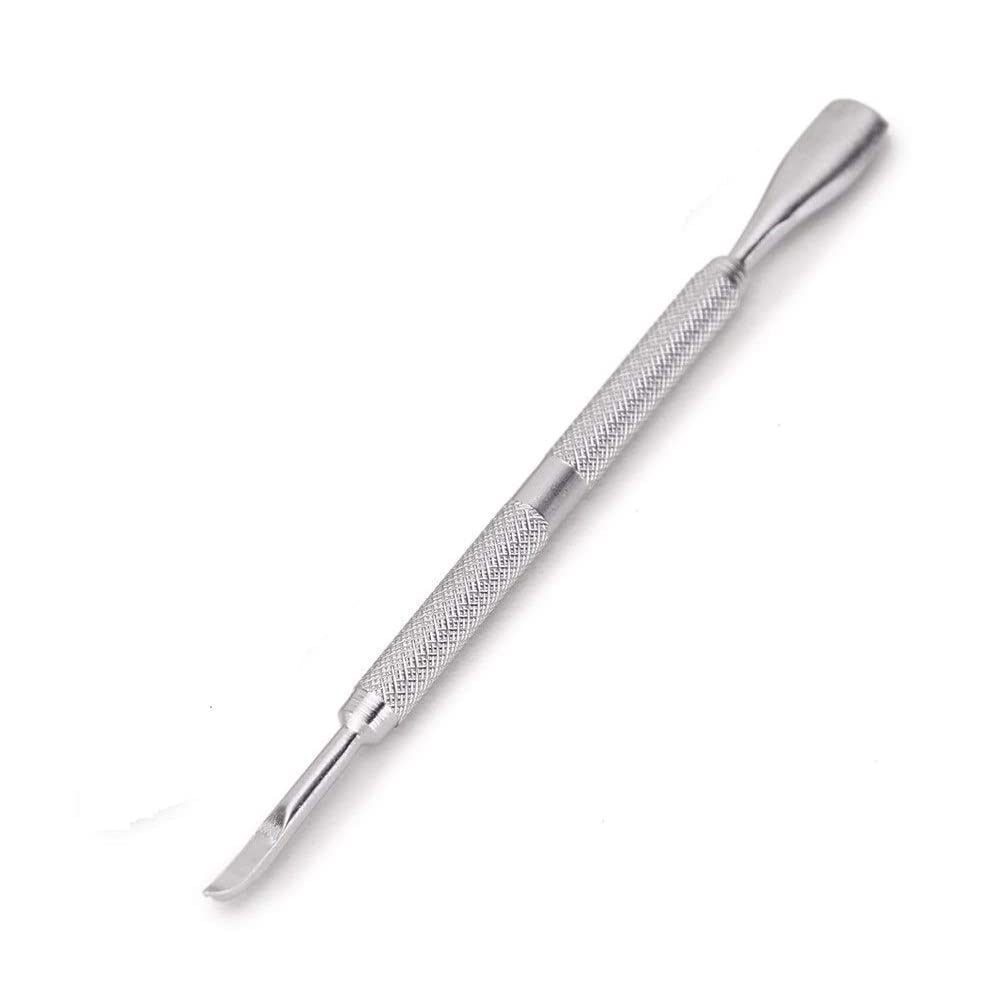 2Pcs Stainless Steel Nail Art Cuticle Pusher & Remover Set - Double Sided Manicure & Pedicure Tool for Professional Nail Care | Perfect for Home Salon, DIY Nail Art, and Professional Use
