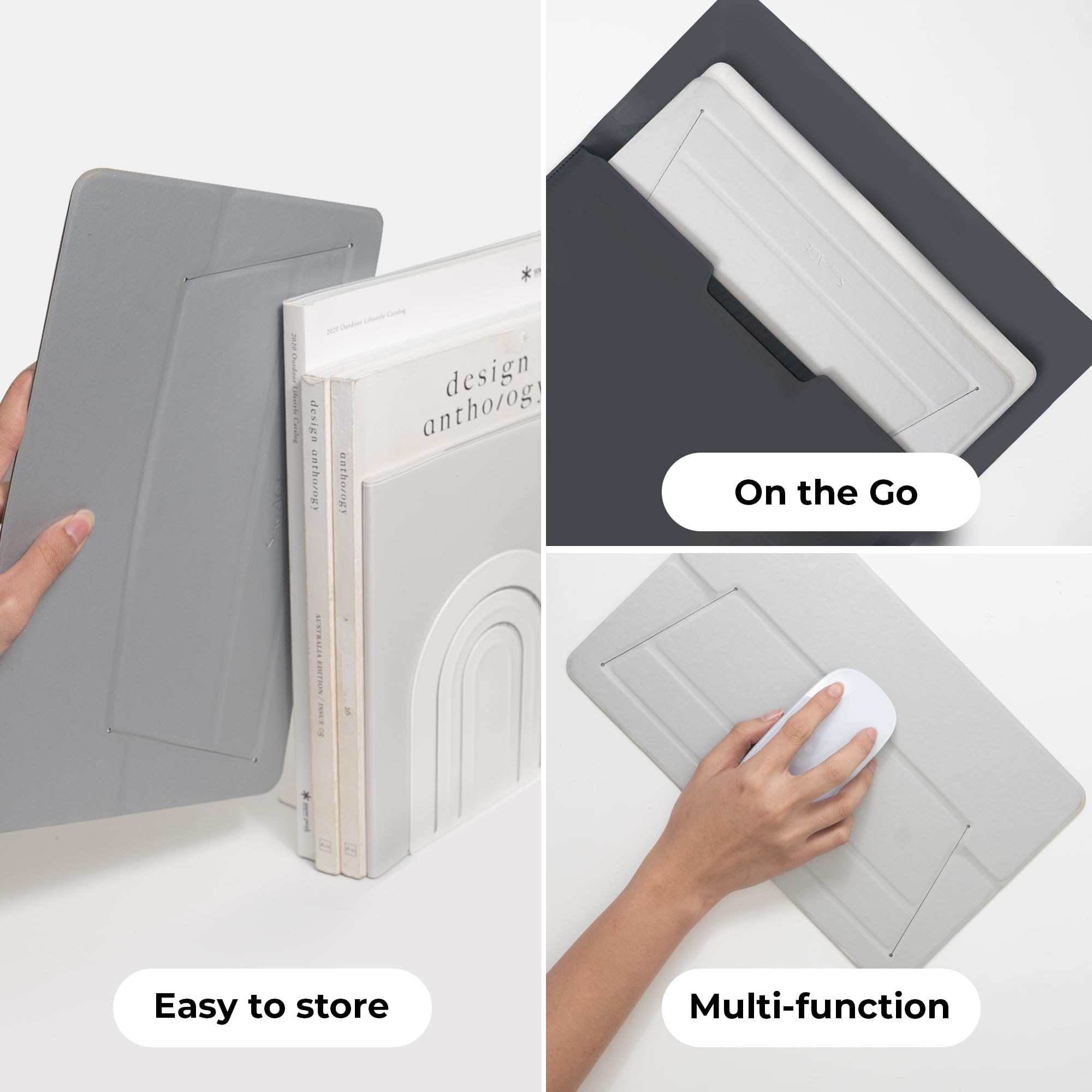 SenseAGE Foldable Laptop Stand - Lightweight & Portable Ergonomic Computer Holder for MacBook Air/Pro up to 15.4