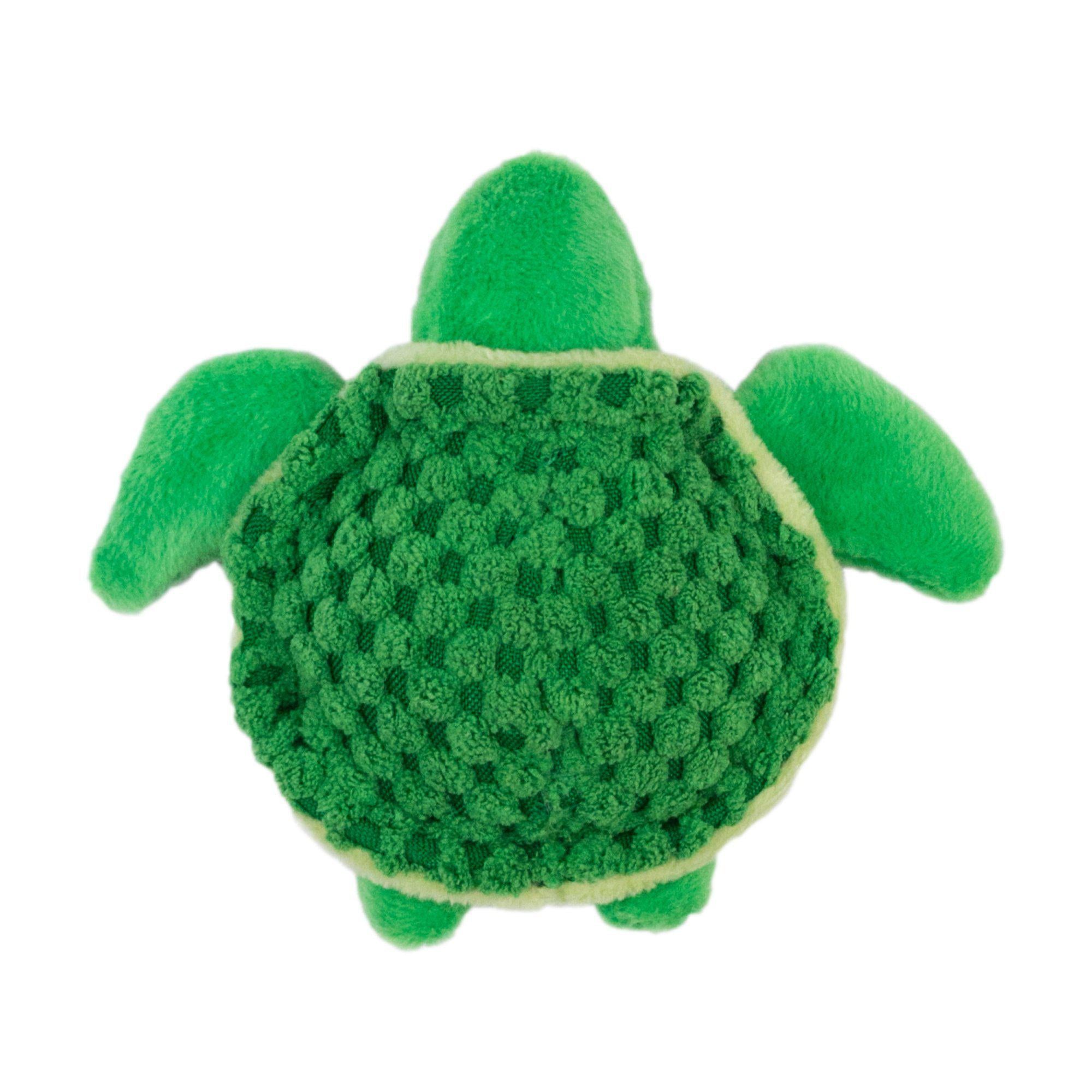 Cute Plush Turtle Squeaker Toy for Dogs - Soft Chewable Puppy Teething Toy with Natural Rubber Squeaker - Perfect for Small & Medium Breed Puppies - Great for Playtime, Training & Anxiety Relief