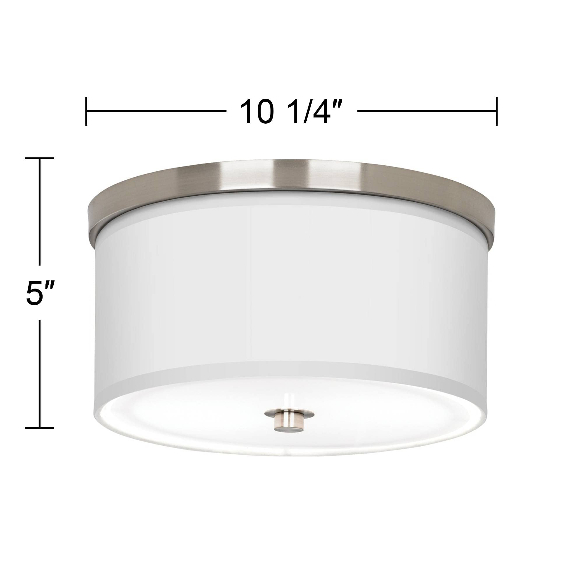 Energy Efficient Organic Nest Giclee Nickel Ceiling Light with Printed Shade - Perfect for Eco-Friendly Bedroom, Living Room & Office Lighting