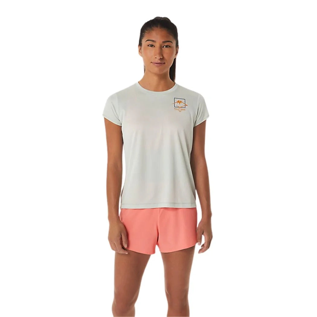 ASICS Fujitrail Logo Women's Running T-Shirt - Lightweight Moisture-Wicking Workout Top for Trail Running & Outdoor Activities