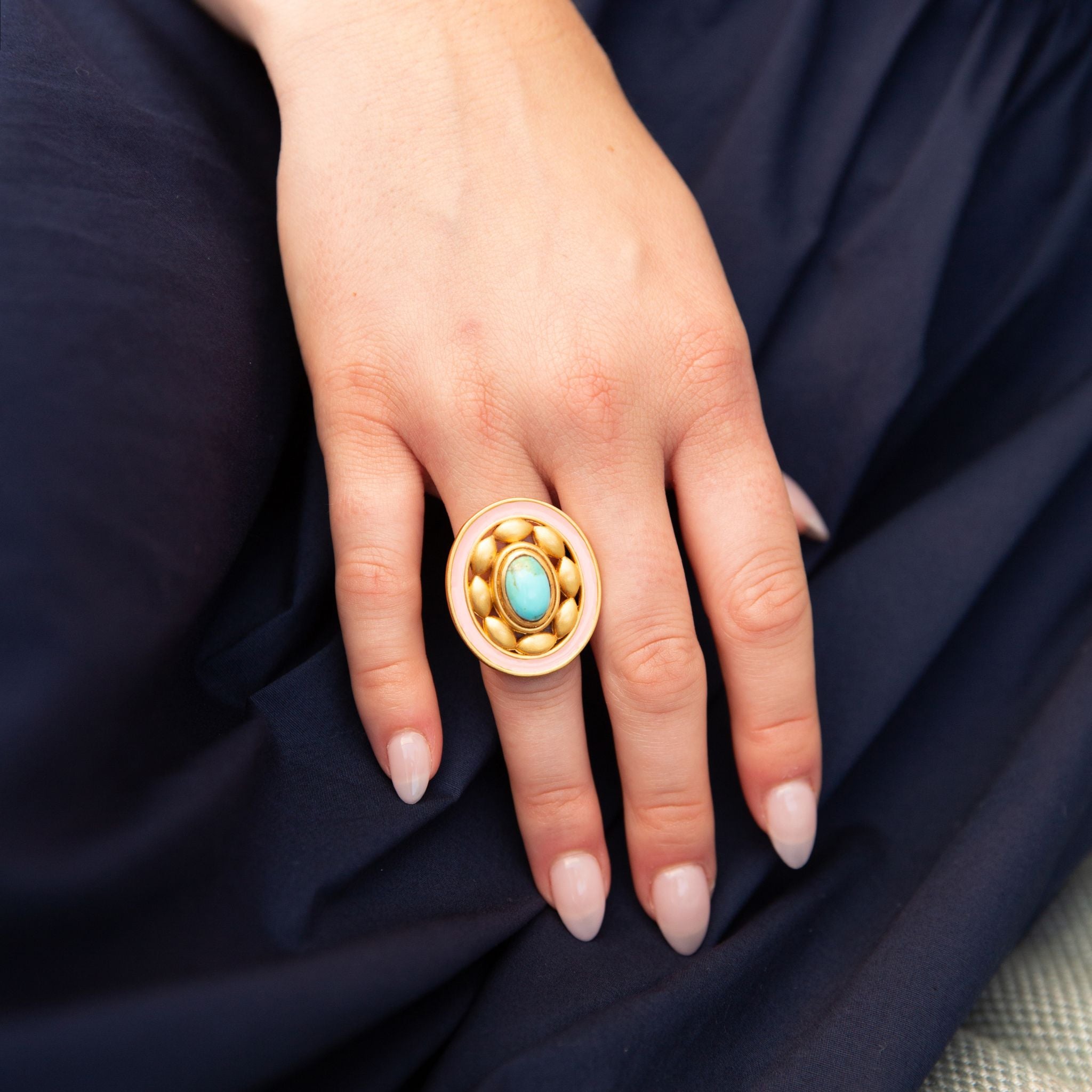 Portofino Turquoise Statement Ring for Women - Elegant Handmade Jewelry Gift for Birthday, Anniversary & Special Occasions | Boho Chic Fashion Accessory