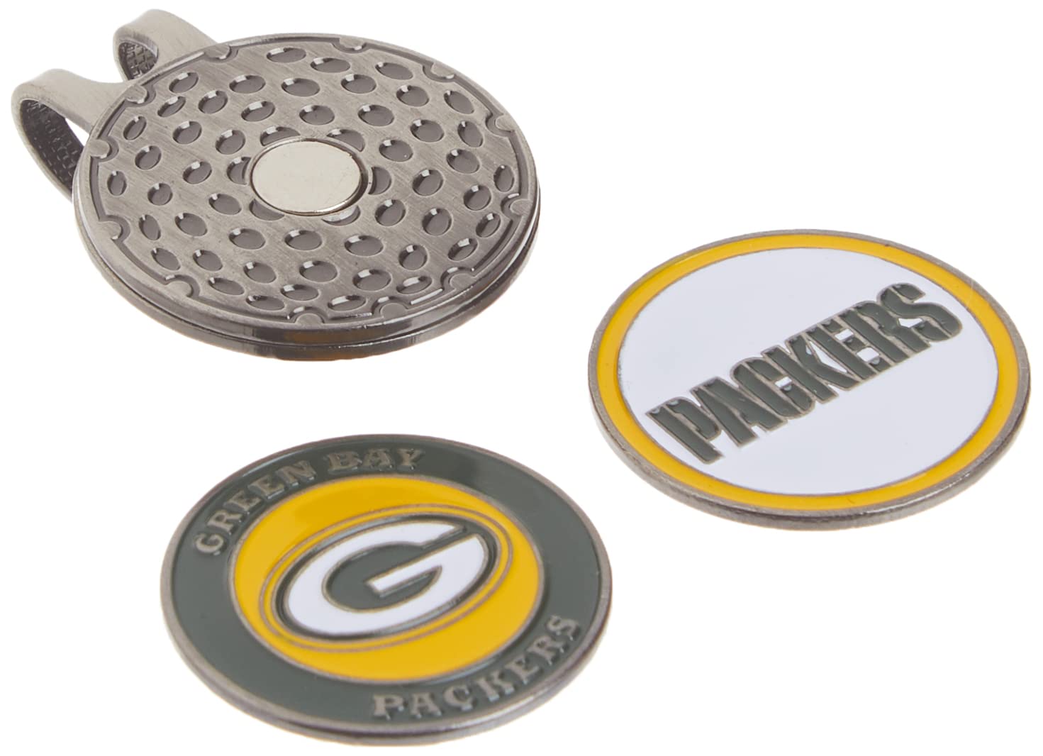 Team Golf NFL Golf Cap Clip with 2 Removable Double-Sided Enamel Magnetic Ball Markers - Easy Hat Attachment for Golfers | Perfect for Golf Courses & Driving Ranges