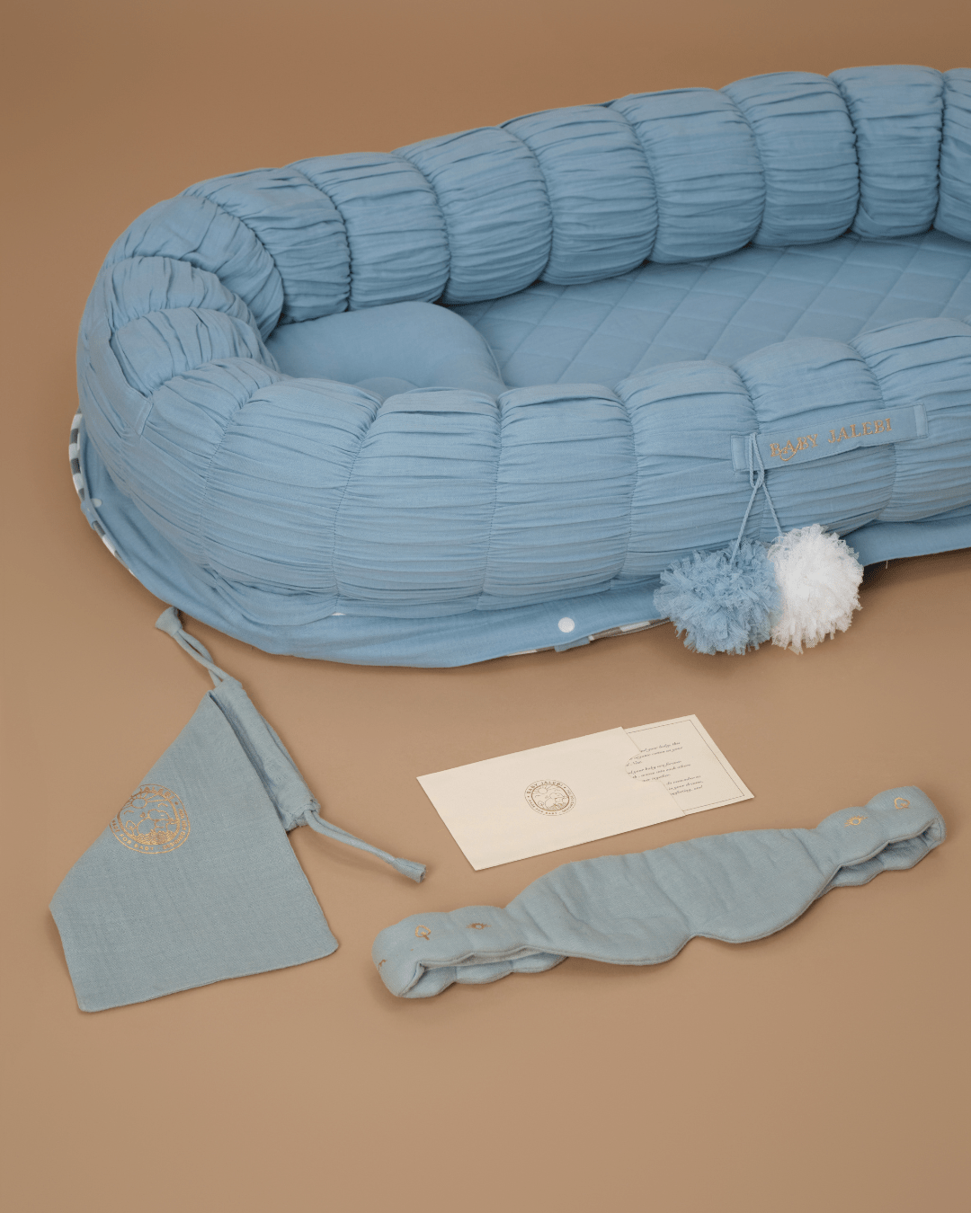 The Sleep Cloud Nest - Ultra Soft Memory Foam Pillow for Side, Back & Stomach Sleepers | Blue | Perfect for Home, Travel & Office Use