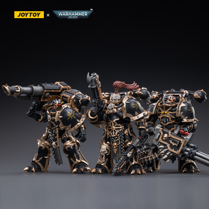 1/18 Scale JOYTOY Chaos Space Marines Black Legion Havocs Action Figure Set (5PCS) - Warhammer 40K Collectible Miniatures for Tabletop Gaming & Display