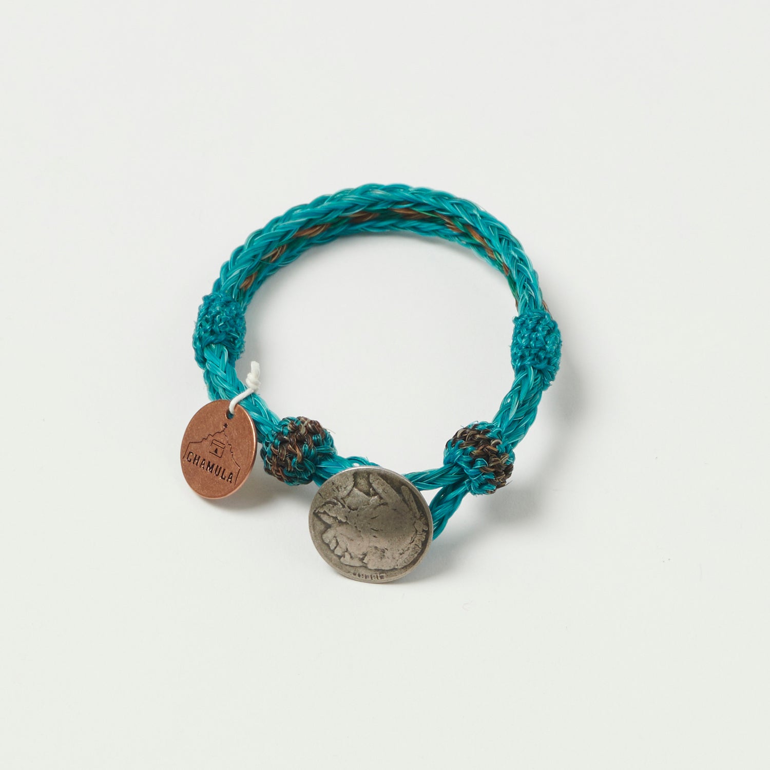 Chamula Horsehair Concho Bracelet with Genuine Turquoise Stone - Handmade Mexican Boho Jewelry for Women - Perfect for Festivals, Weddings & Everyday Boho Style