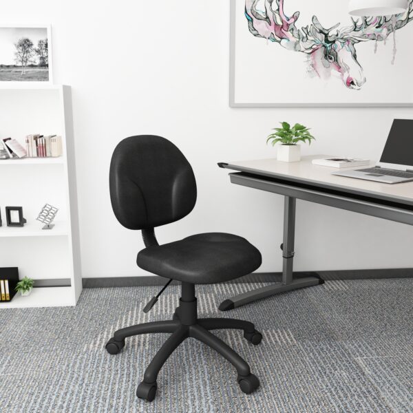 Boss Diamond Task Chair B9090 & B9091 - Ergonomic Office Chair with Adjustable Height & Lumbar Support - Perfect for Home Office, Gaming & Workspaces