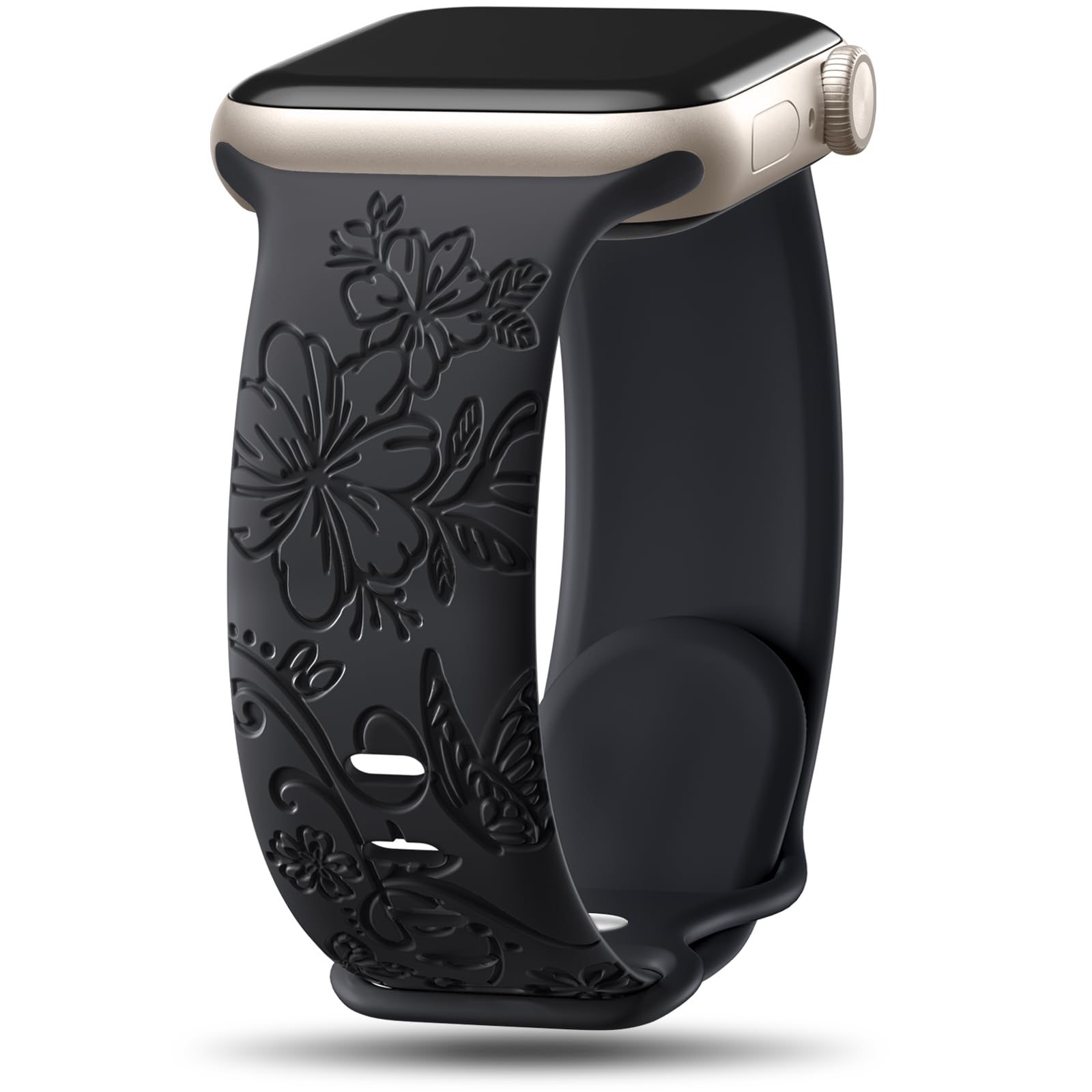 Maledan Stylish Women's Bracelet Band Compatible with Apple Watch Series 10/9/8/7/6/5/4/3/SE - Soft Silicone Replacement Sport Strap for iWatch 38mm/40mm/41mm/42mm/44mm/45mm/46mm - Perfect for Workouts, Running & Everyday Fashion Accessory